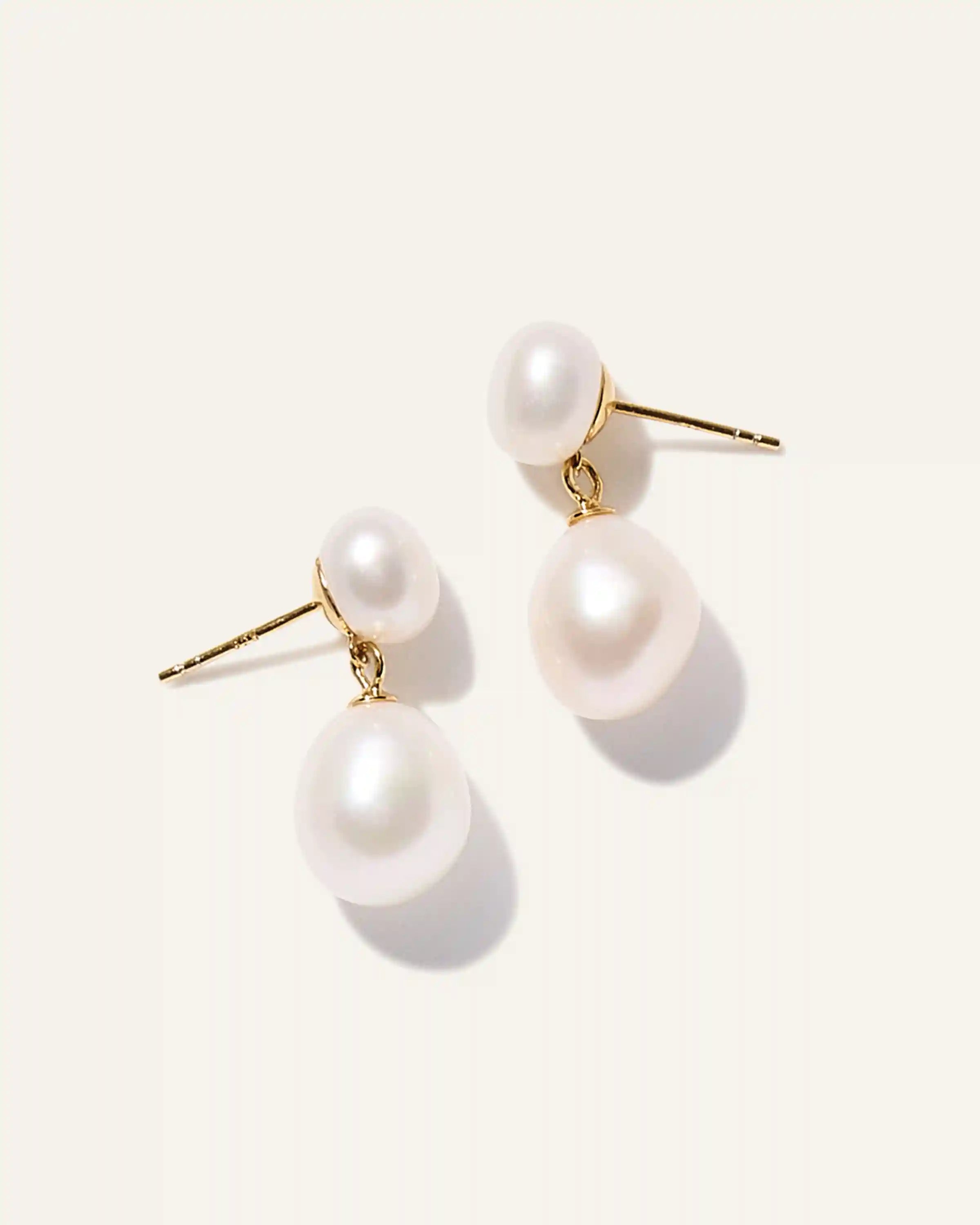 Freshwater Cultured Baroque Pearl Drop Earrings