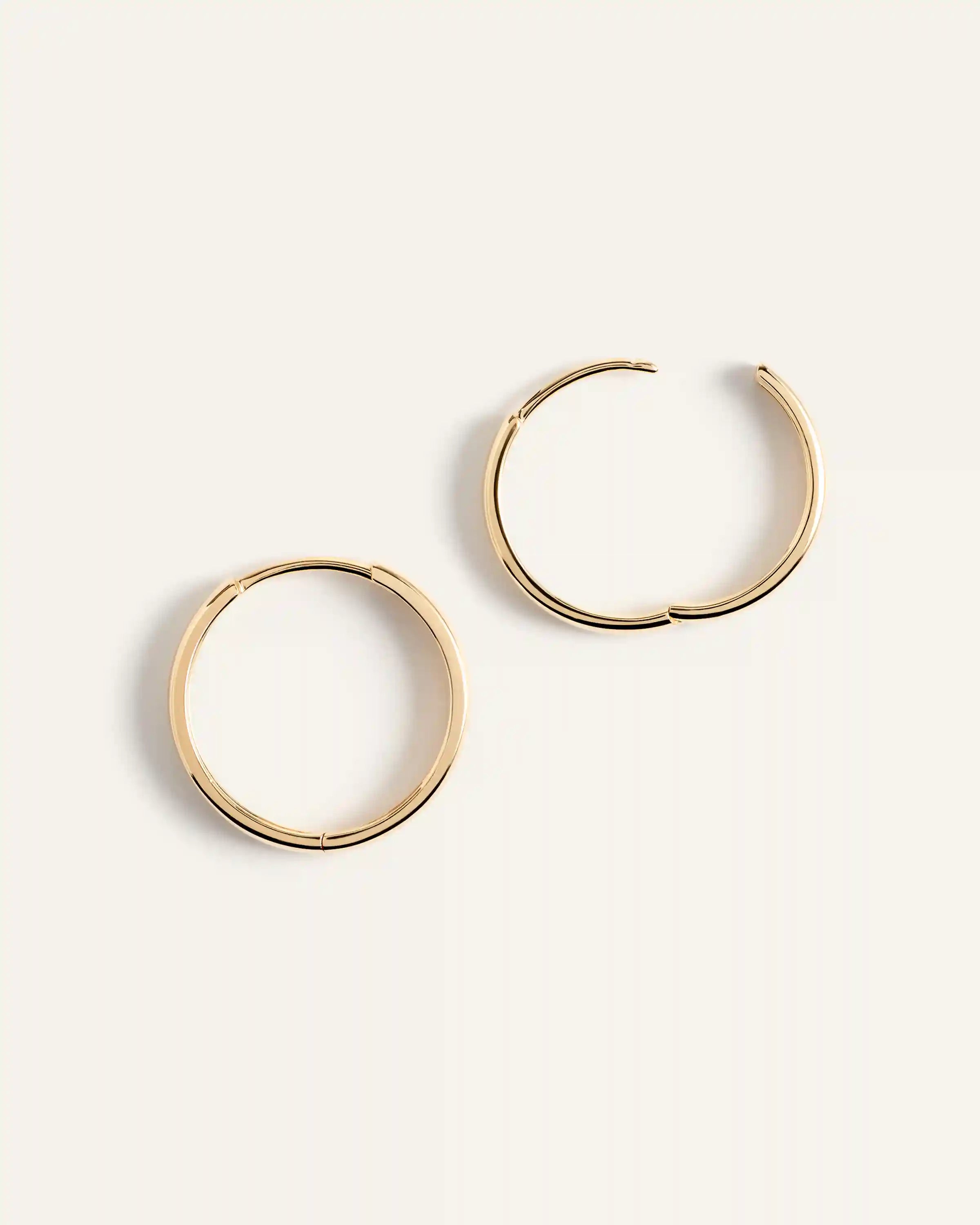 14K Gold Bold Hoops