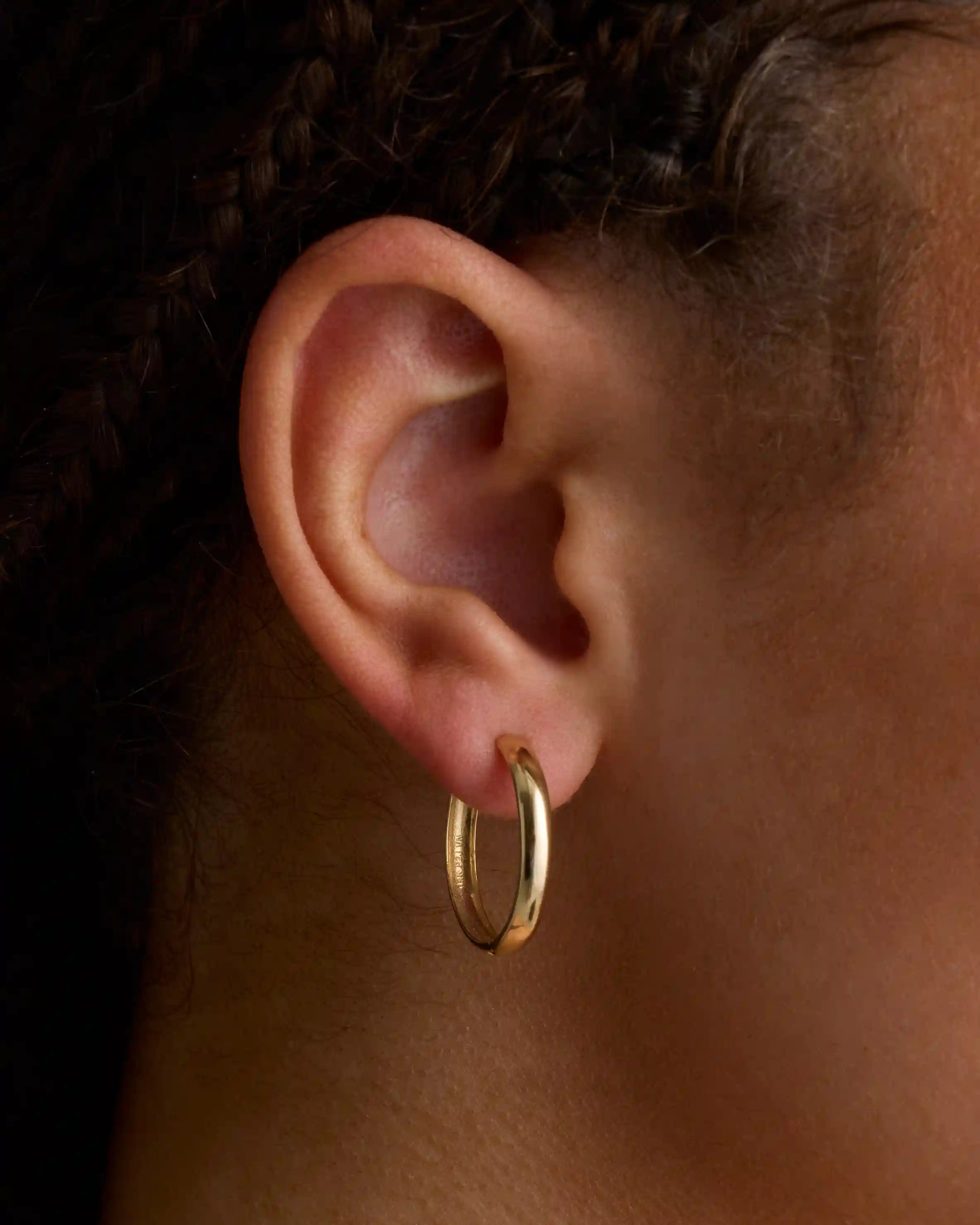 14K Gold Bold Hoops