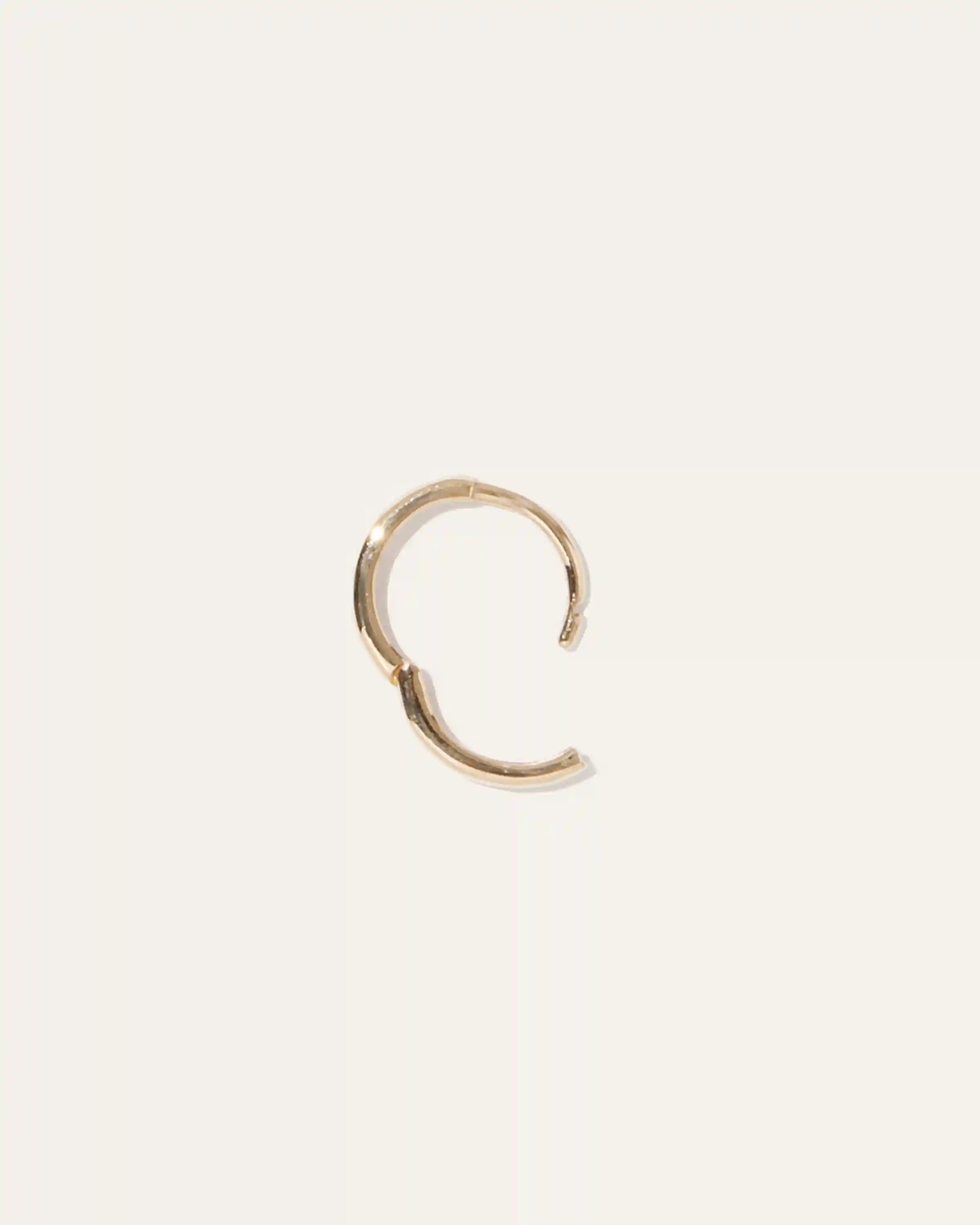 14K Gold Second Piercing Tiny Huggie - Single