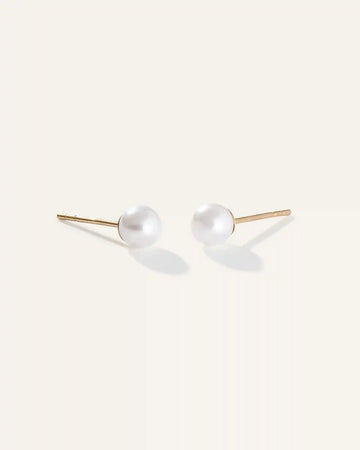 14K Gold Freshwater Cultured Pearl Studs