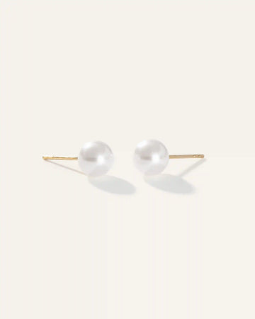 14K Gold Freshwater Cultured Pearl Studs