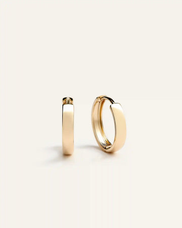 14K Gold Bold Hoops