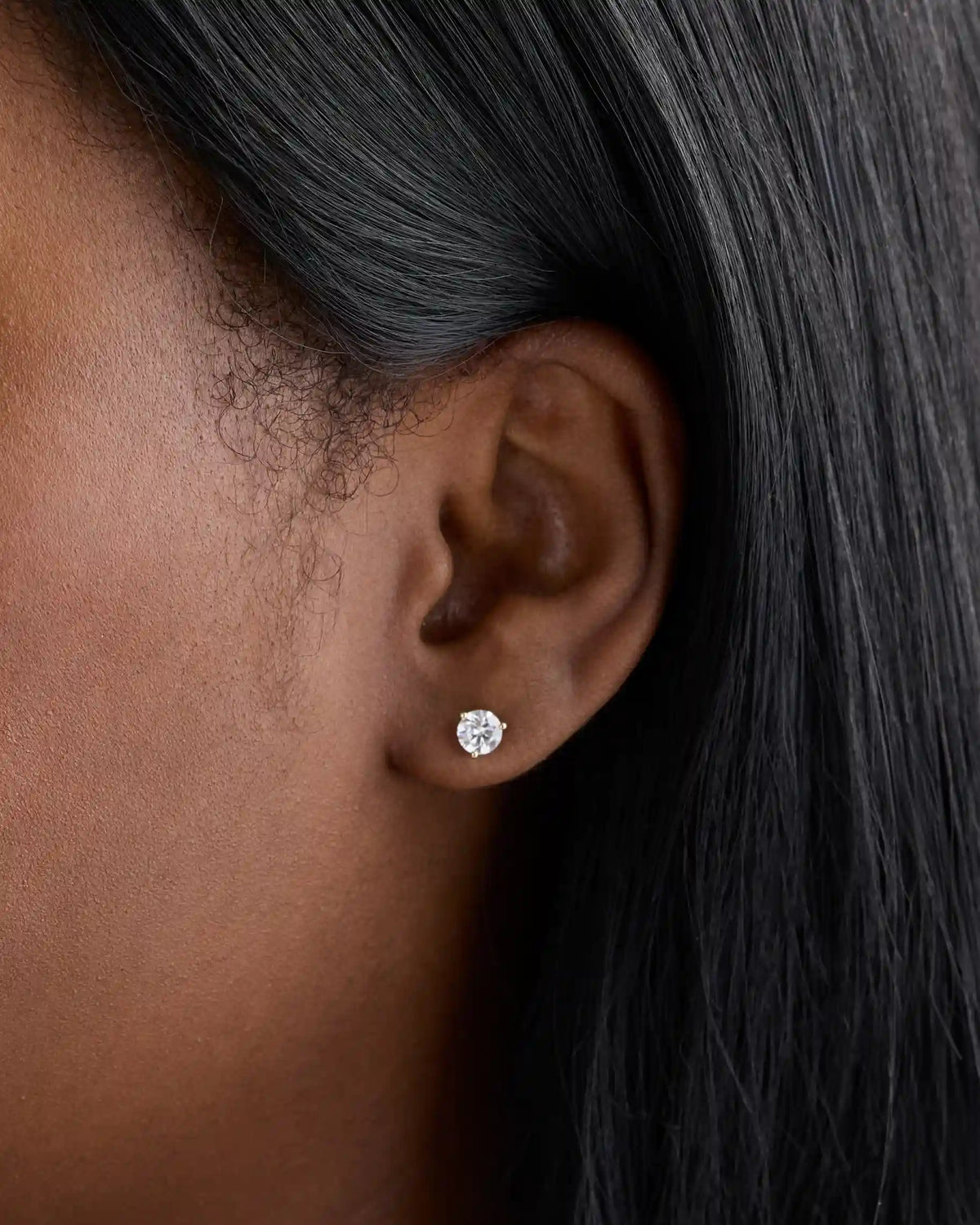 14K Gold Lab Grown Diamond Martini Studs - 1ctw