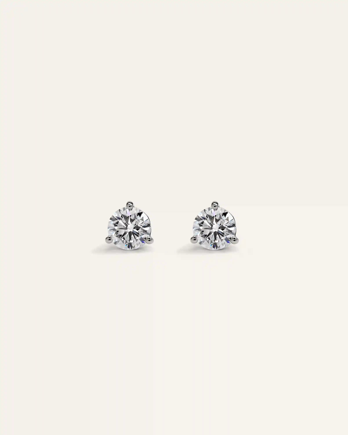 14K Gold Lab Grown Diamond Martini Studs - 1ctw
