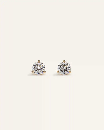 14K Gold Lab Grown Diamond Martini Studs - 1ctw