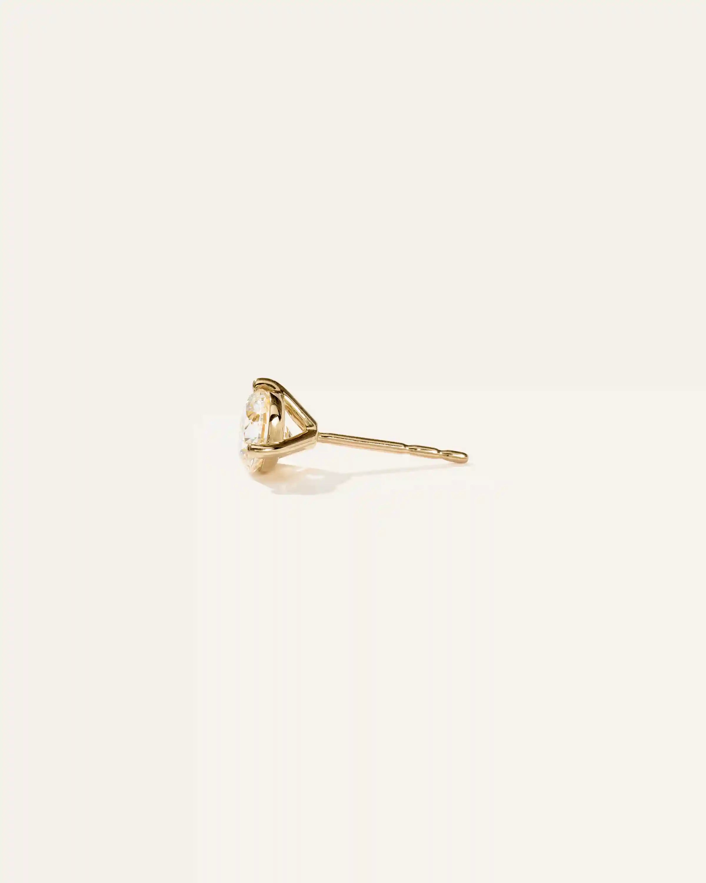 14K Gold Lab Grown Diamond Martini Studs - 1ctw