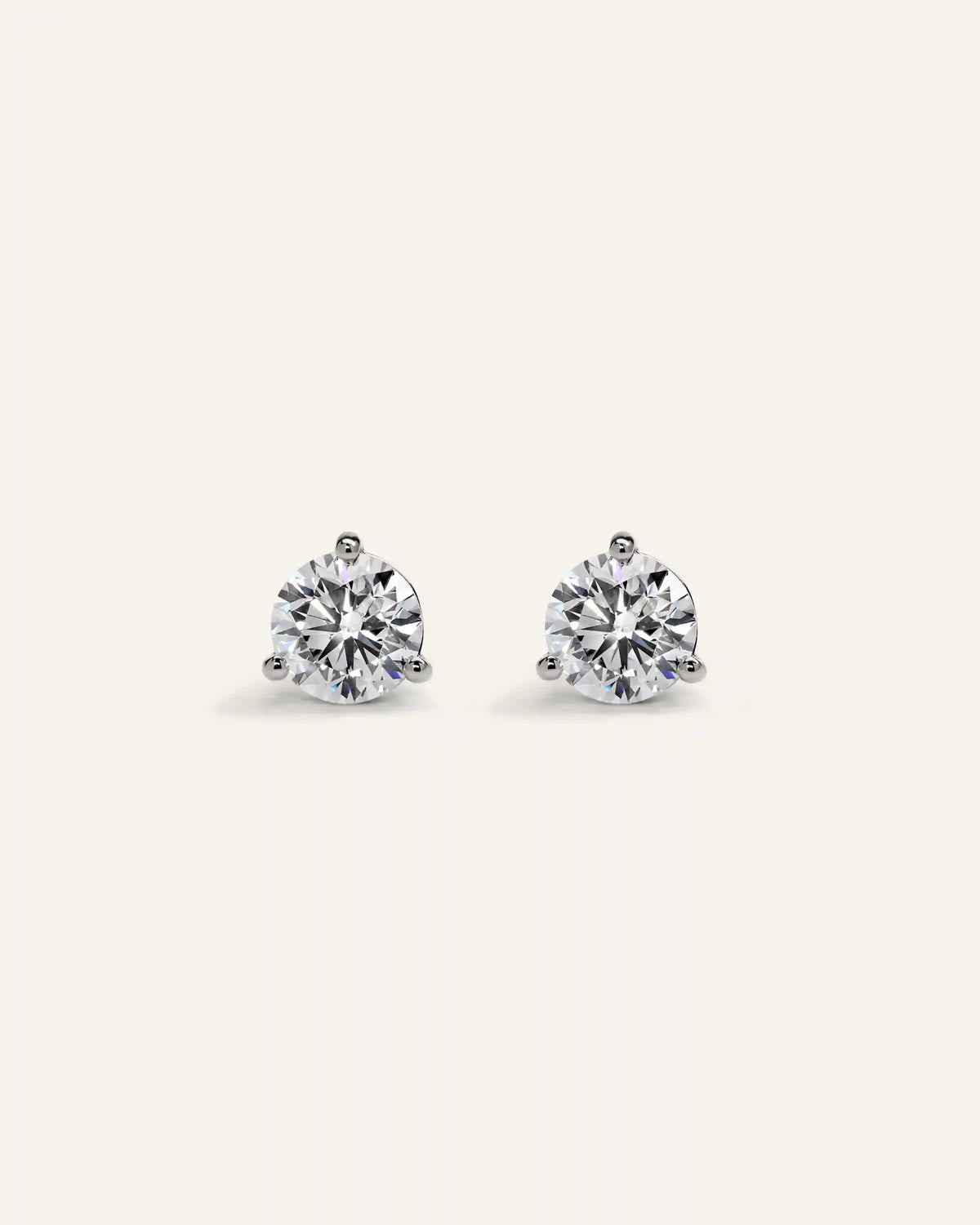 14K Gold Lab Grown Diamond Martini Studs - 2ctw
