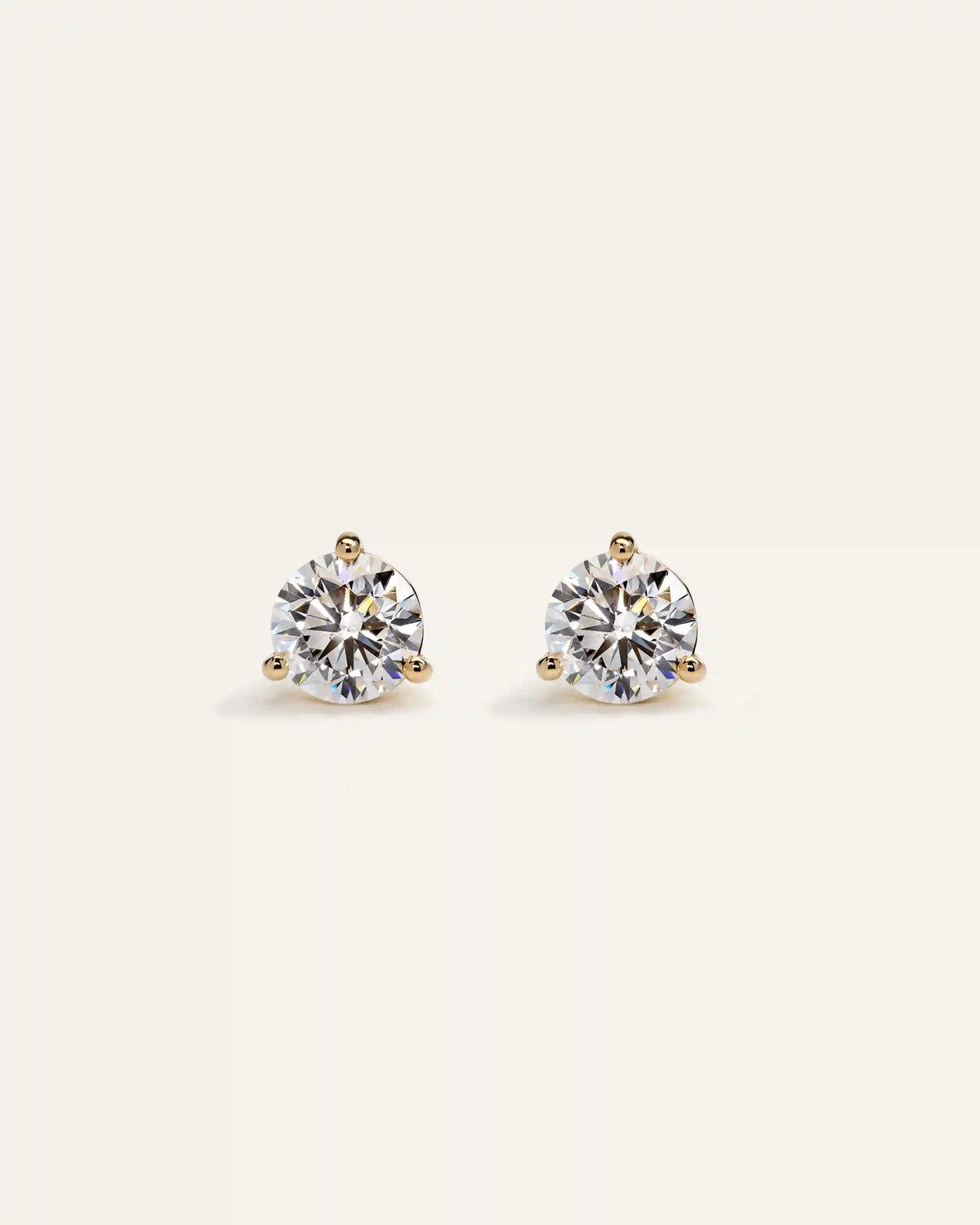 14K Gold Lab Grown Diamond Martini Studs - 2ctw