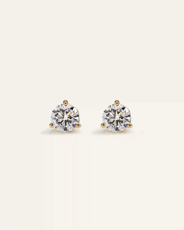 14K Gold Lab Grown Diamond Martini Studs - 2ctw