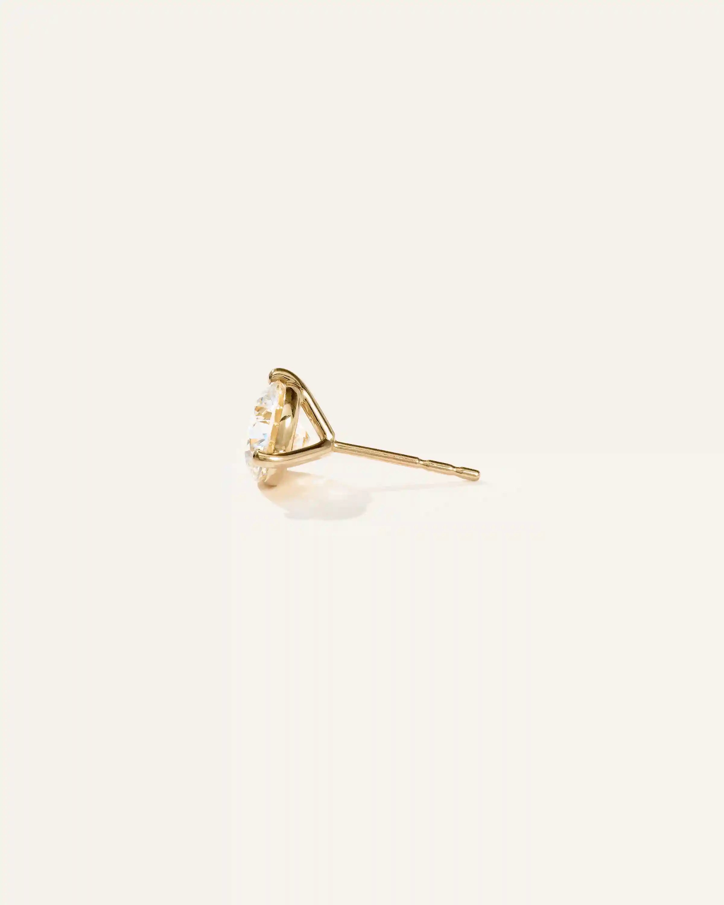 14K Gold Lab Grown Diamond Martini Studs - 2ctw