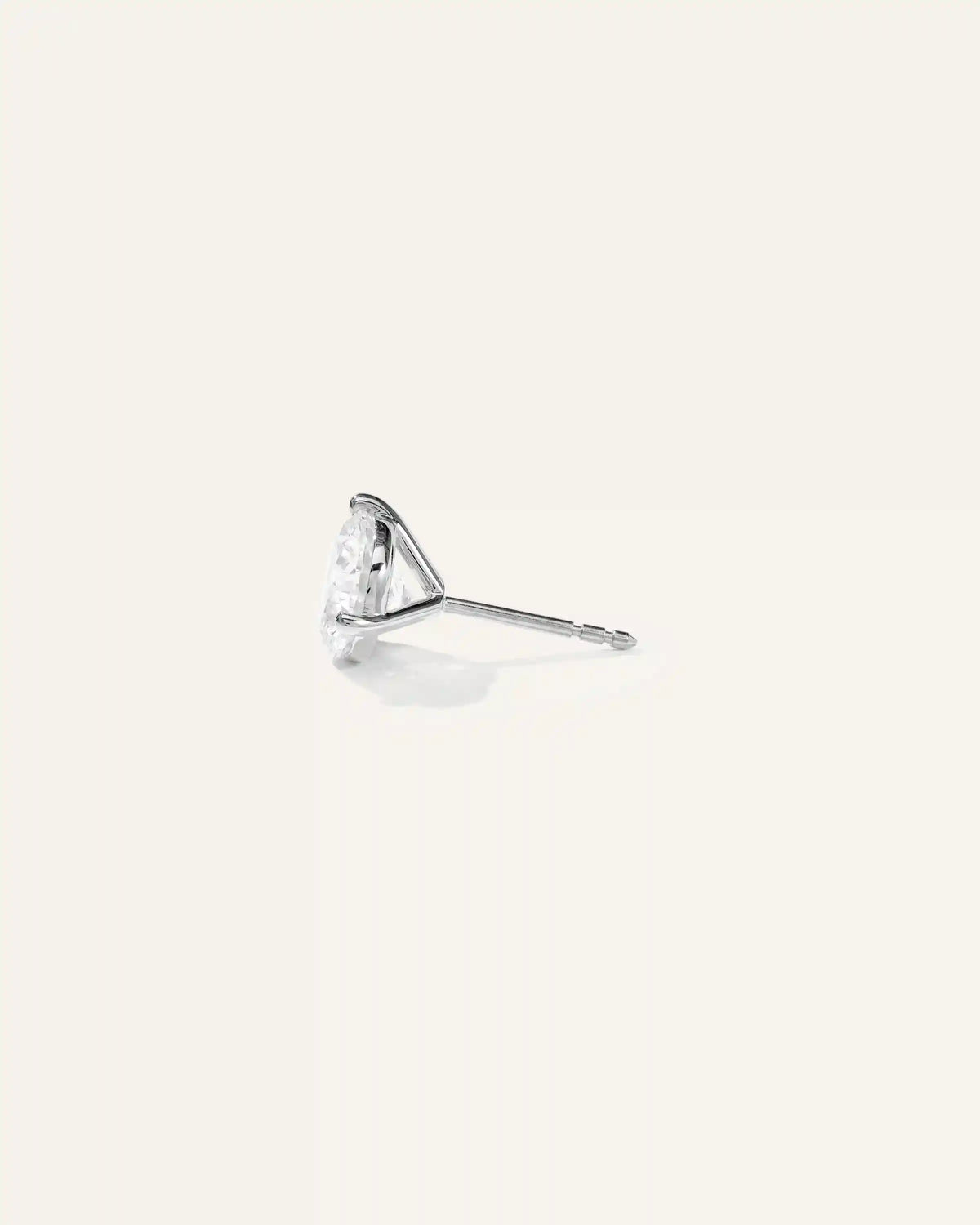 14K Gold Lab Grown Diamond Martini Studs - 3ctw