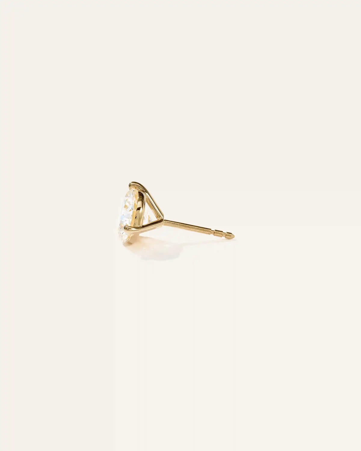 14K Gold Lab Grown Diamond Martini Studs - 3ctw