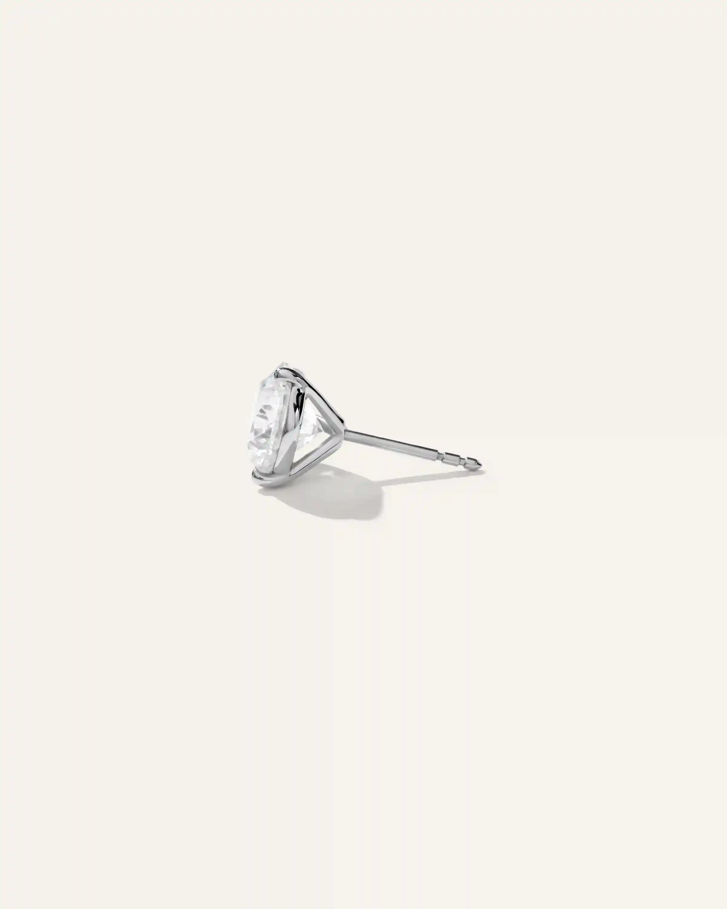 14K Gold Lab Grown Diamond Martini Studs - 4ctw