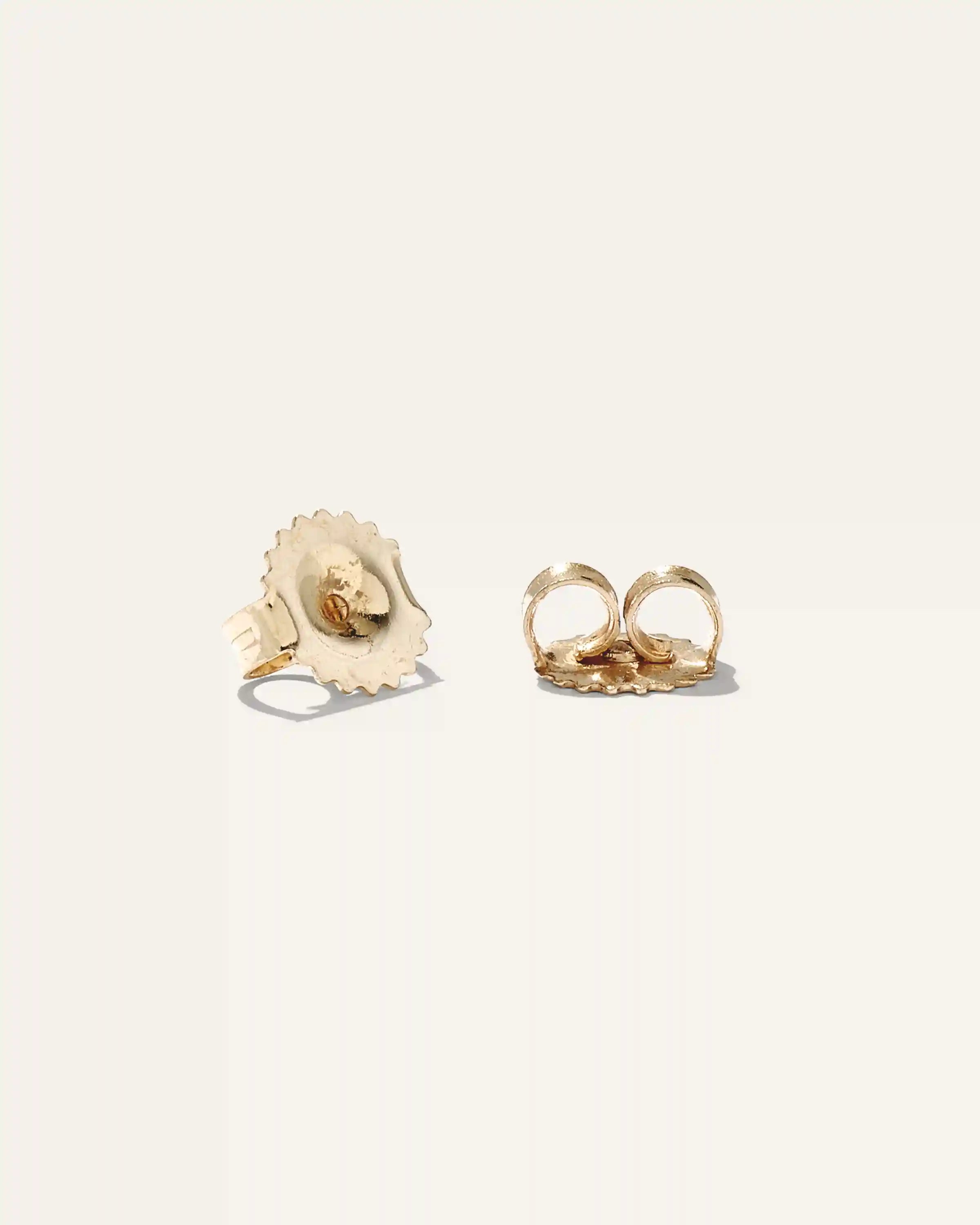 14K Gold Lab Grown Diamond Princess Solitaire Studs - 1ctw