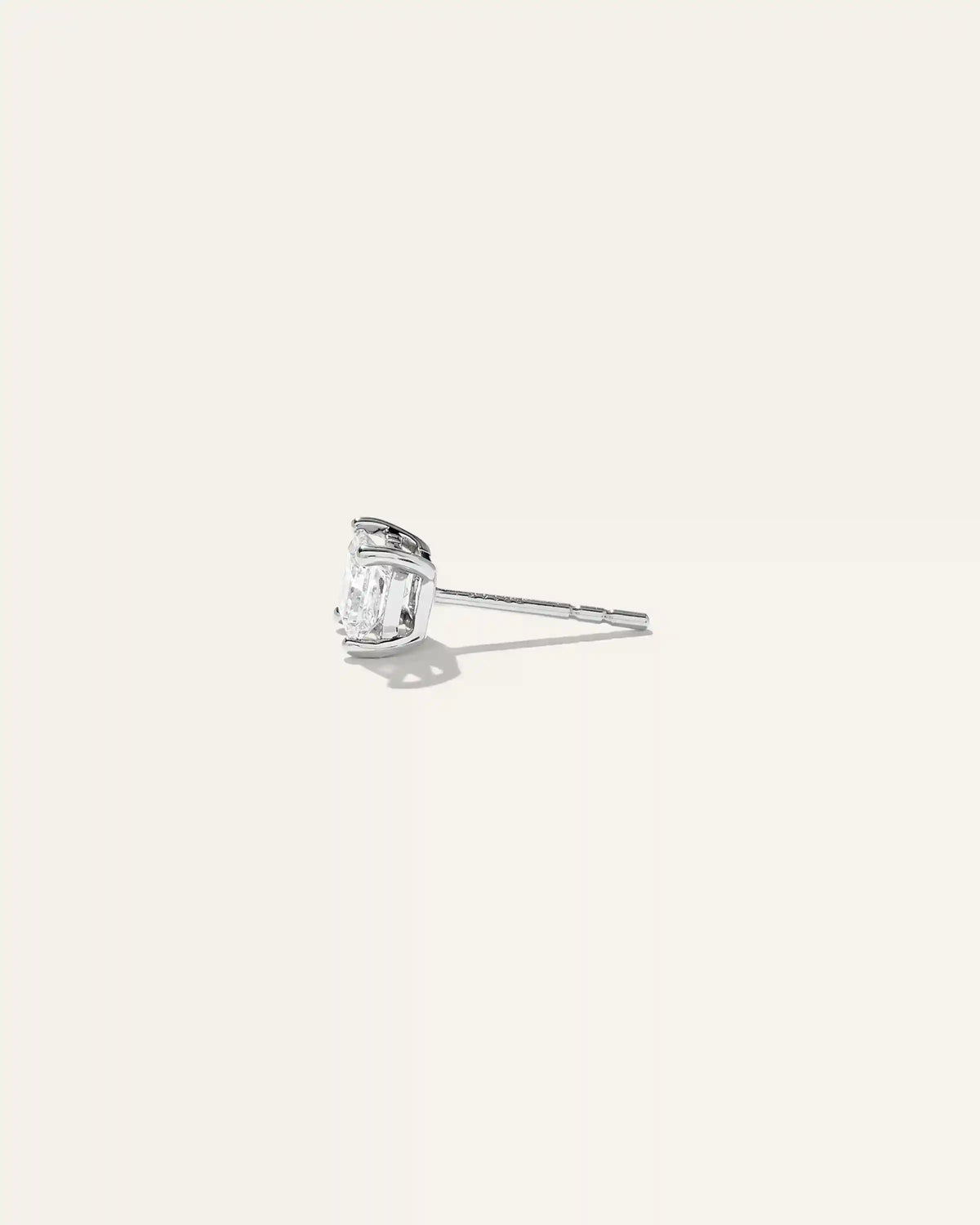 14K Gold Lab Grown Diamond Princess Solitaire Studs - 1ctw