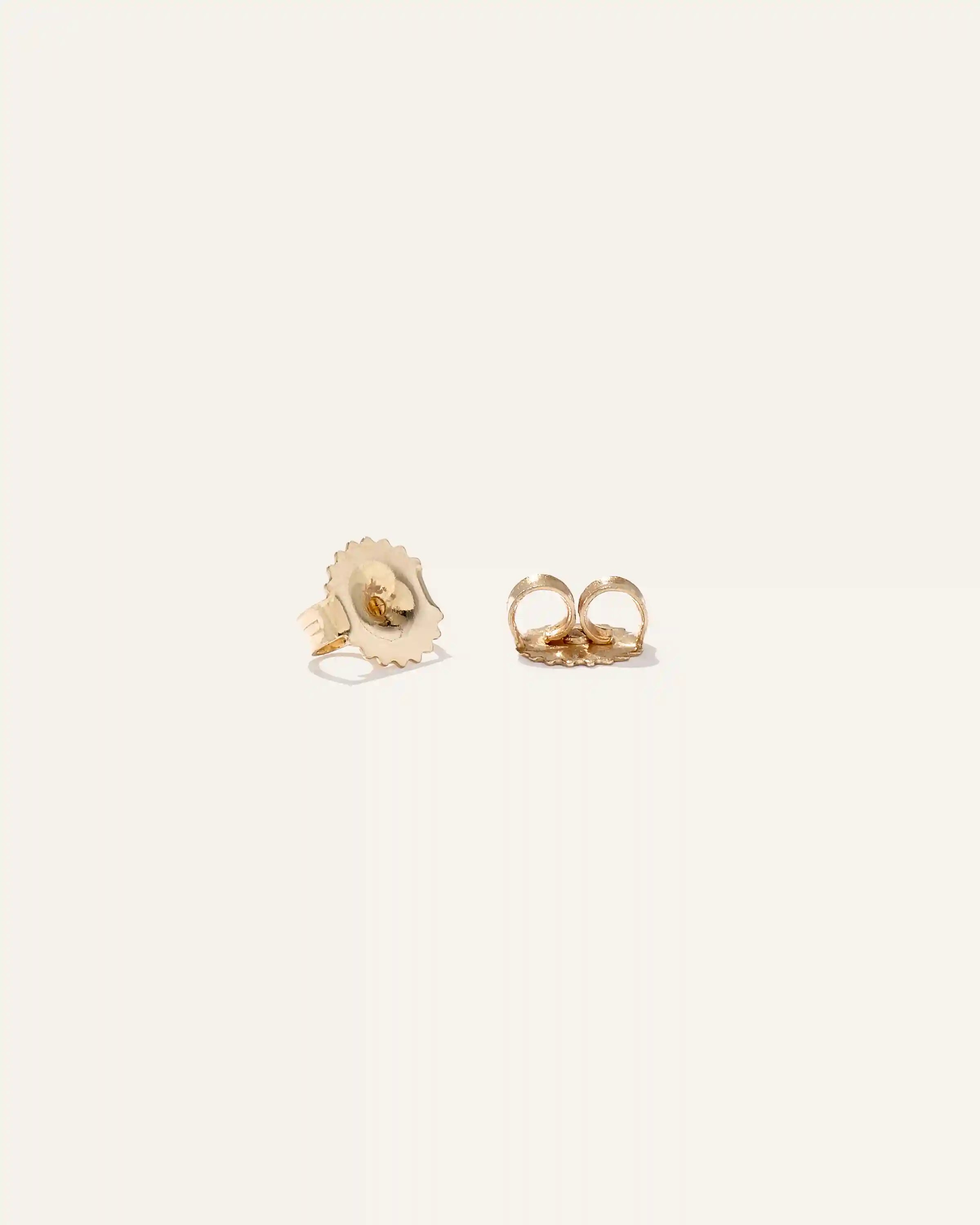 14K Gold Lab Grown Diamond Princess Solitaire Studs - 2ctw