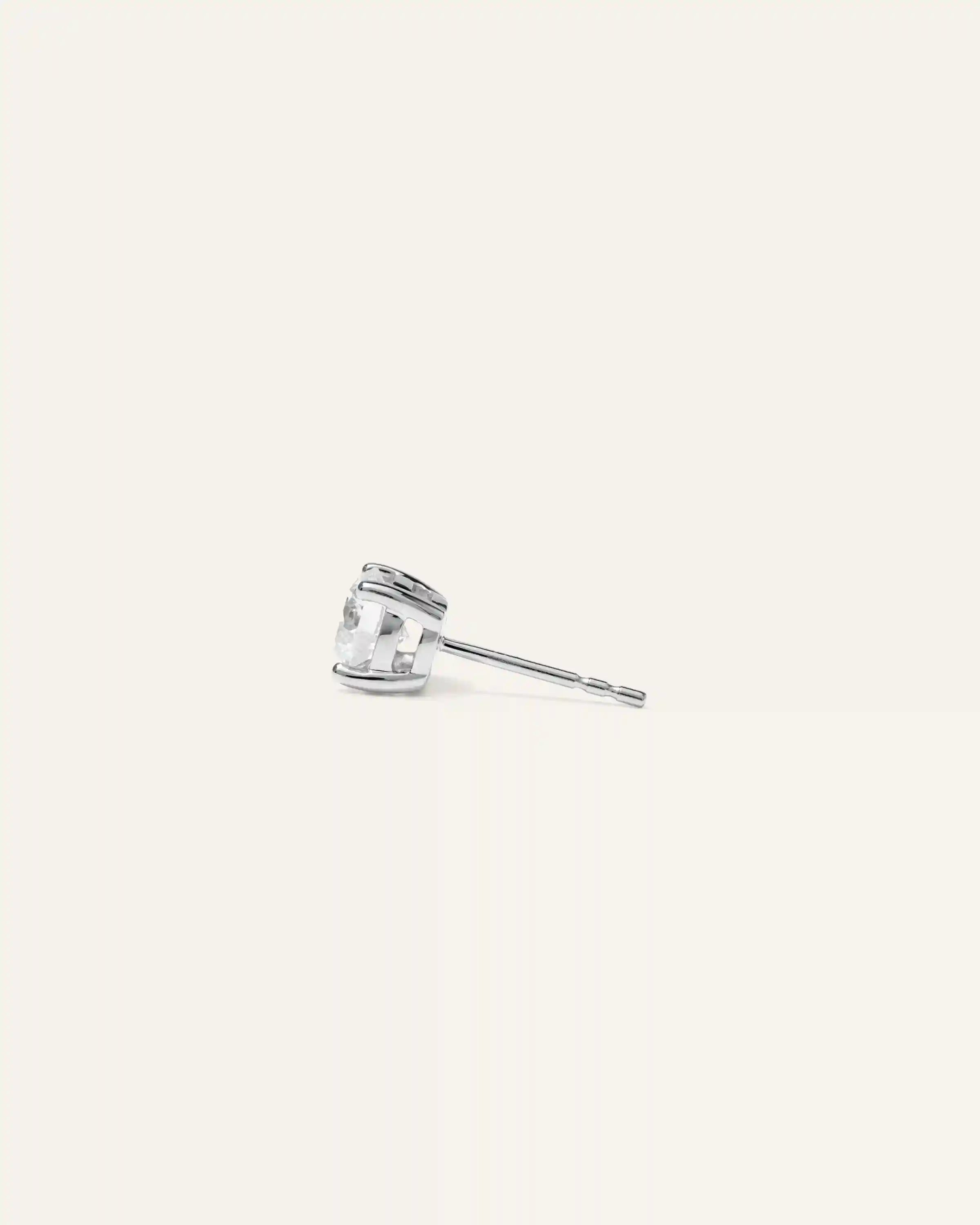 14K Gold Lab Grown Diamond Four-Prong Solitaire Studs - 1.5ctw