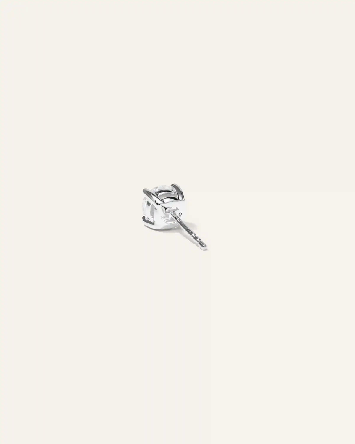 14K Gold Lab Grown Diamond Four-Prong Solitaire Studs - 1.5ctw