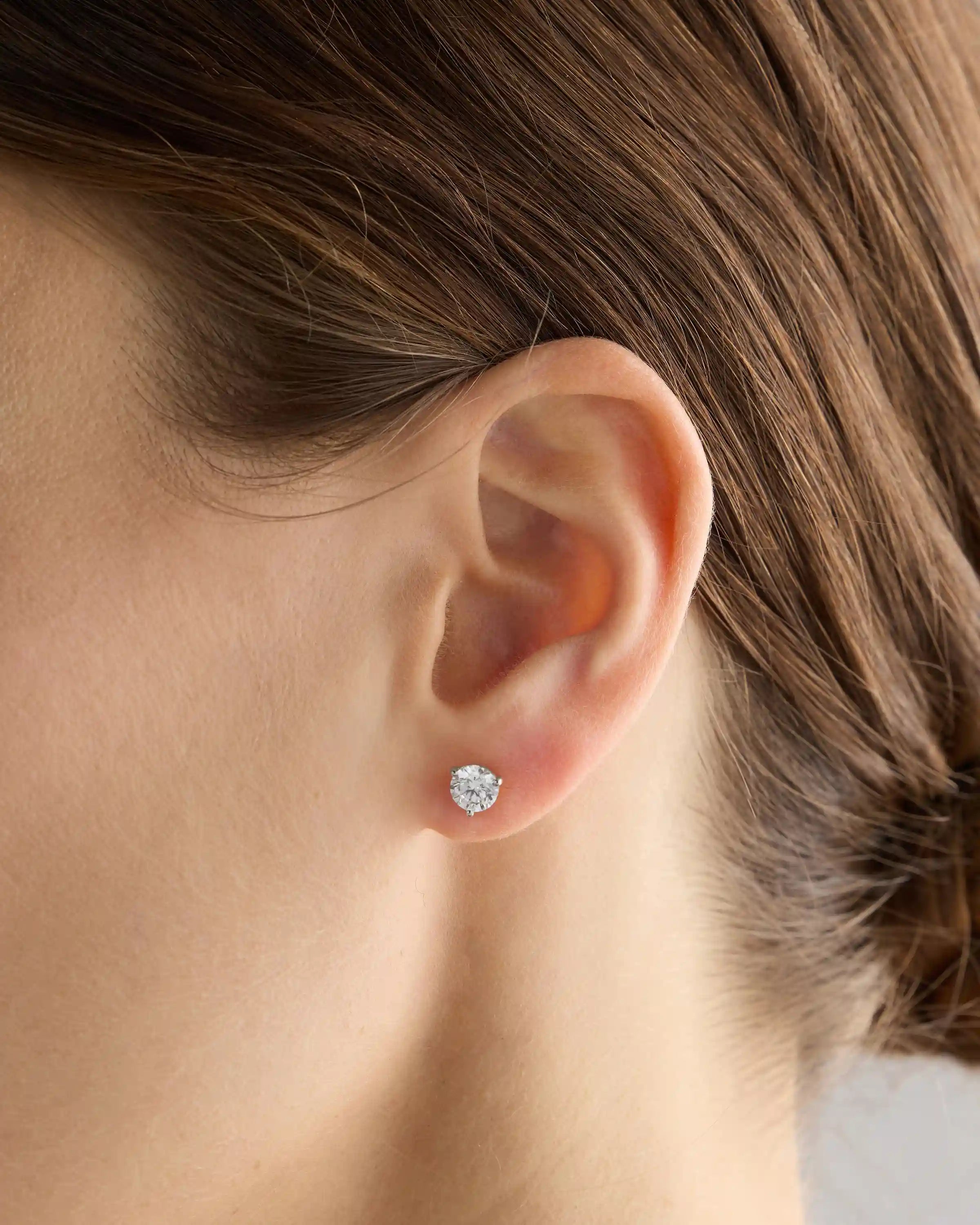 14K Gold Lab Grown Diamond Martini Studs - 1.5ctw