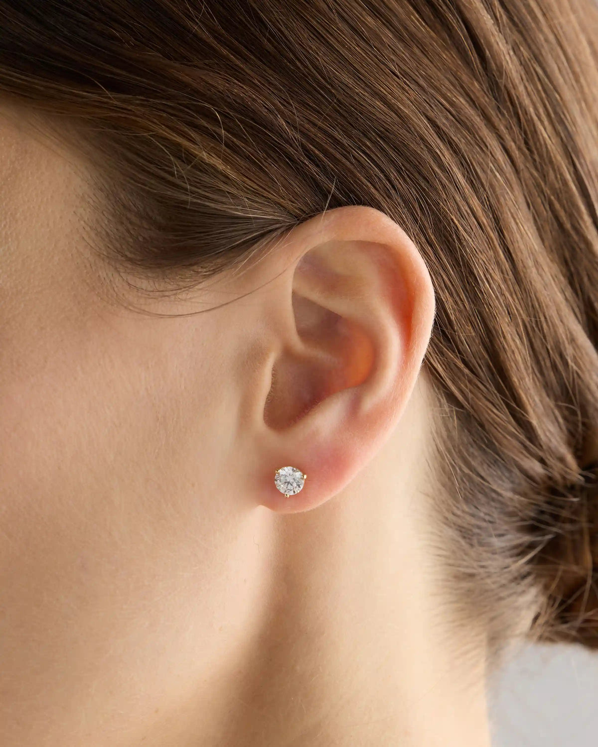 14K Gold Lab Grown Diamond Martini Studs - 1.5ctw