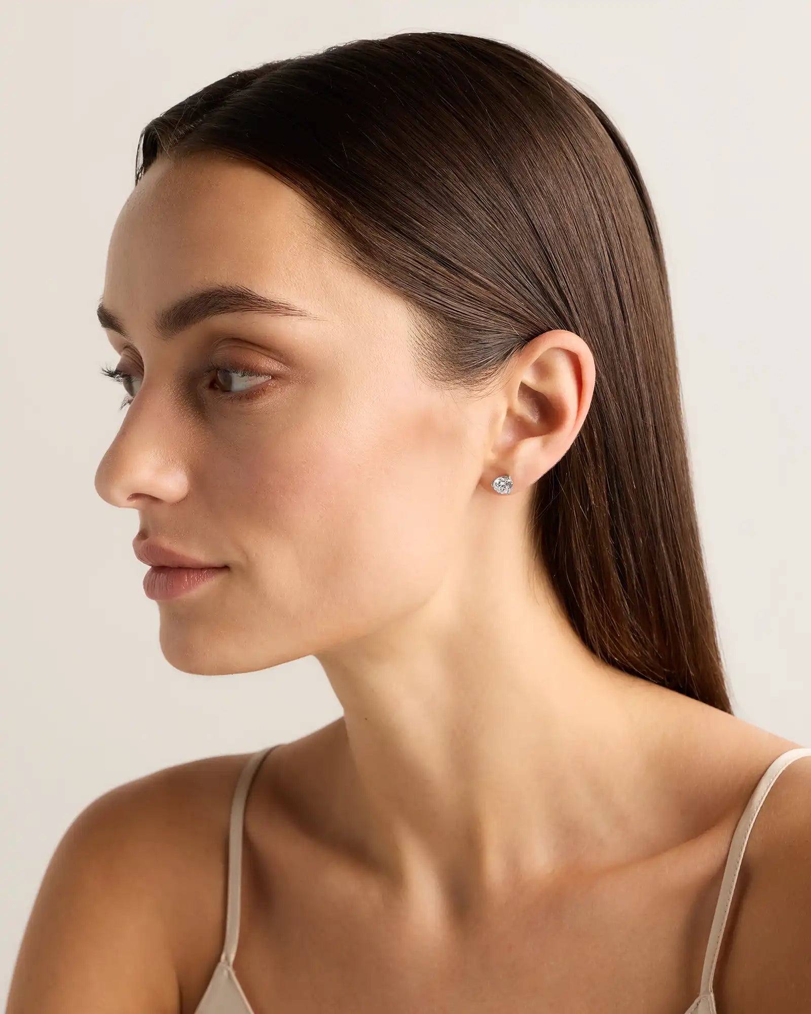 14K Gold Lab Grown Diamond Martini Studs - 2.5ctw