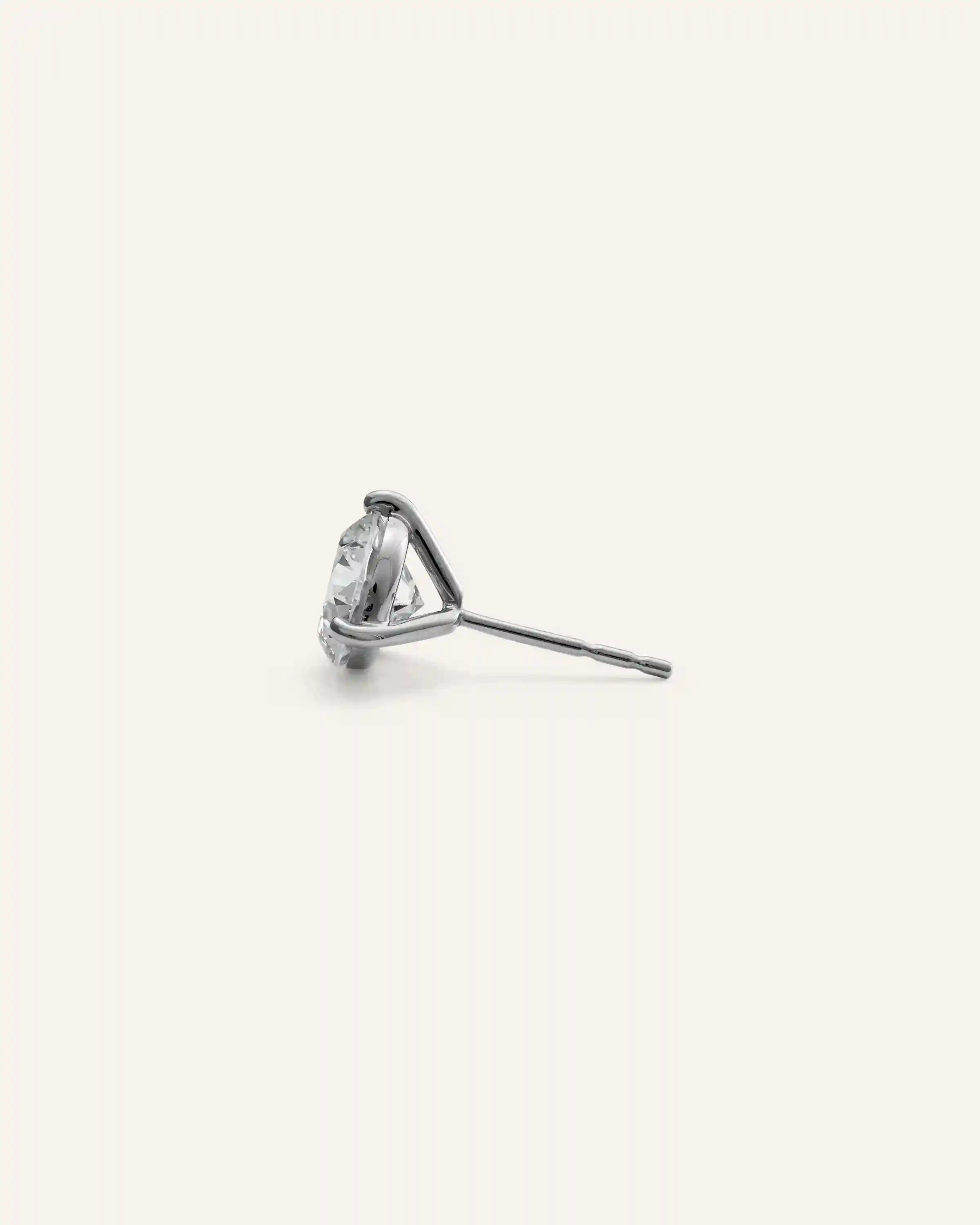 14K Gold Lab Grown Diamond Martini Studs - 2.5ctw