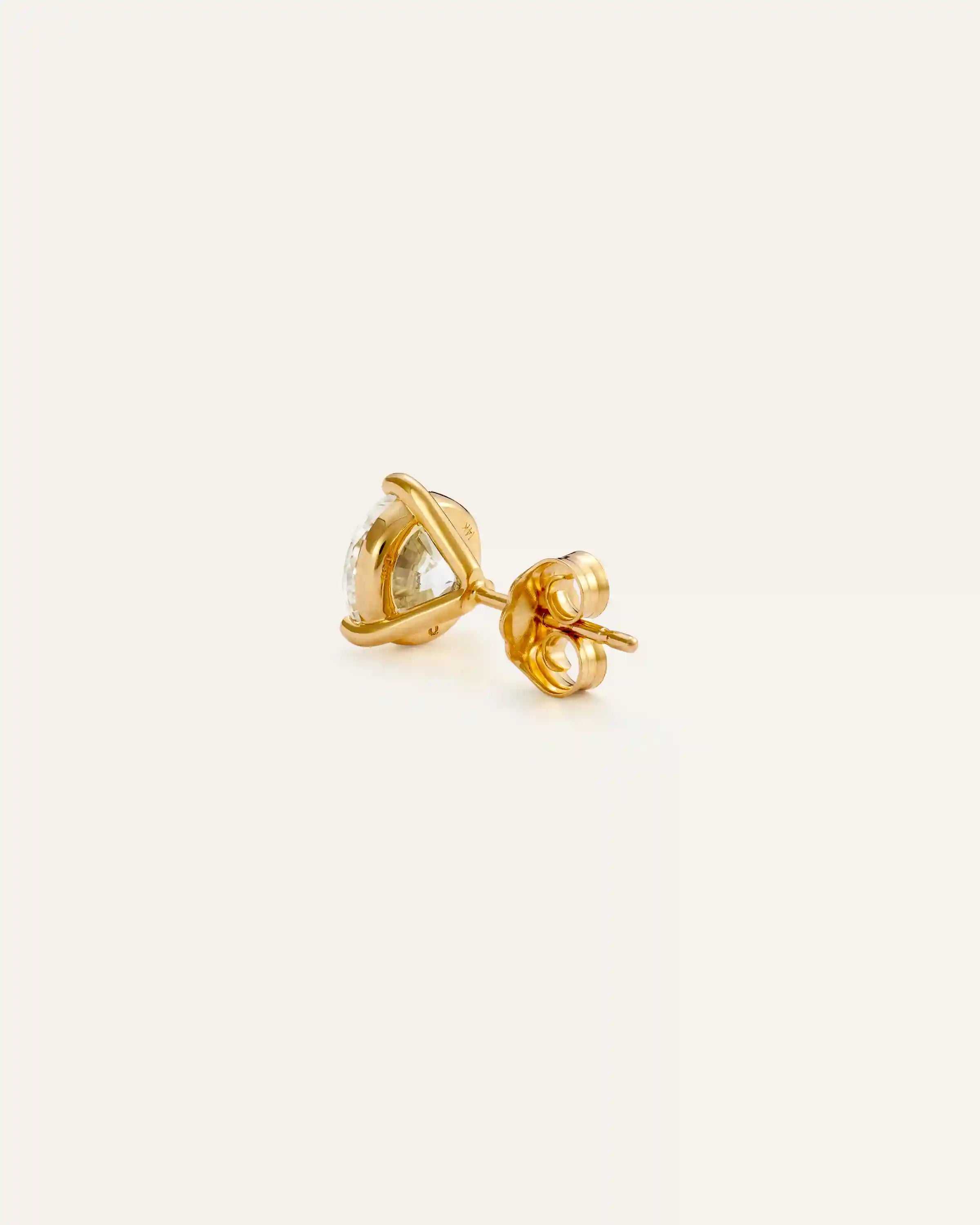 14K Gold Lab Grown Diamond Martini Studs - 2.5ctw