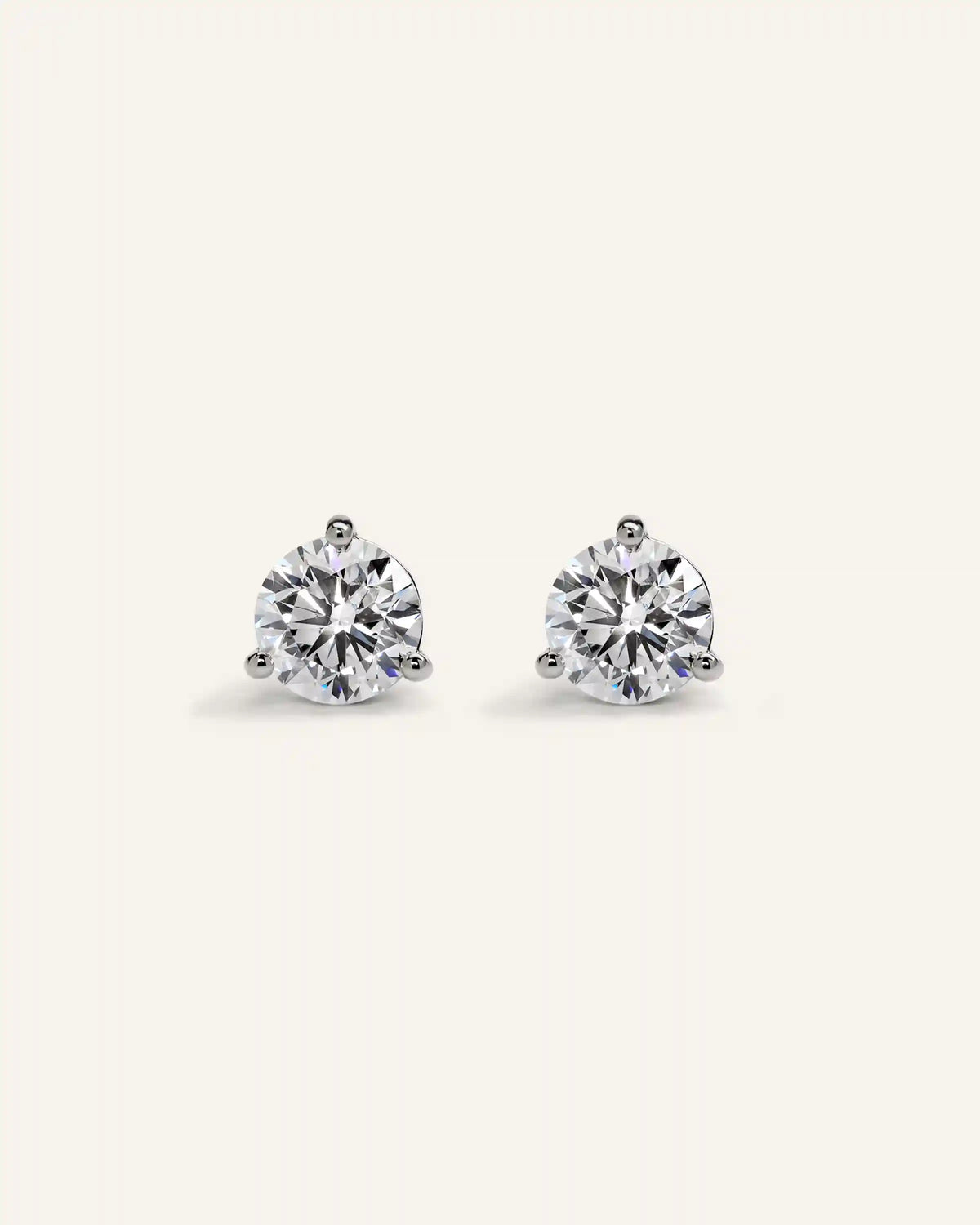 14K Gold Lab Grown Diamond Martini Studs - 2.5ctw