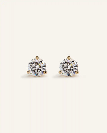 14K Gold Lab Grown Diamond Martini Studs - 2.5ctw