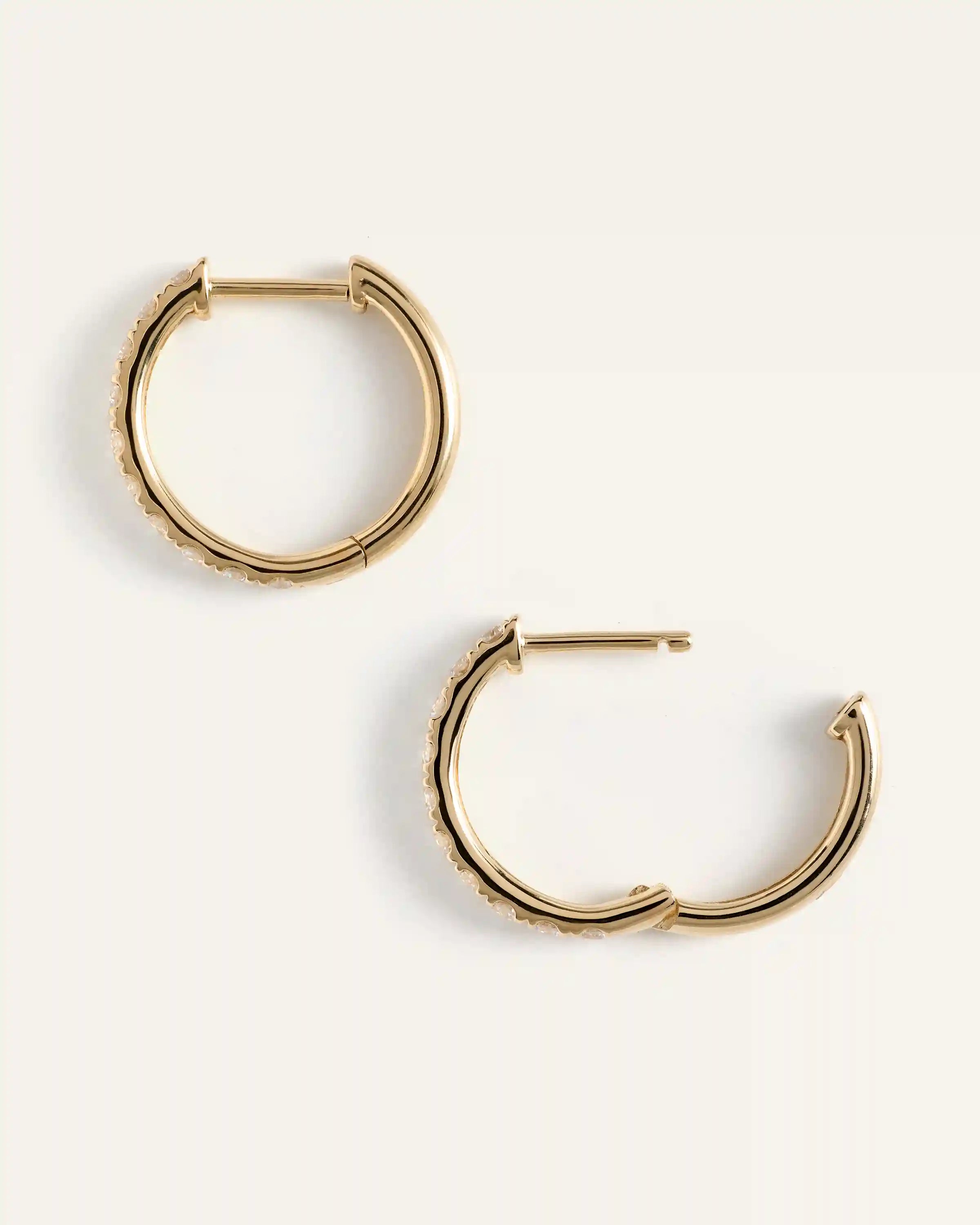 14K Gold Lab Grown Diamond Huggies