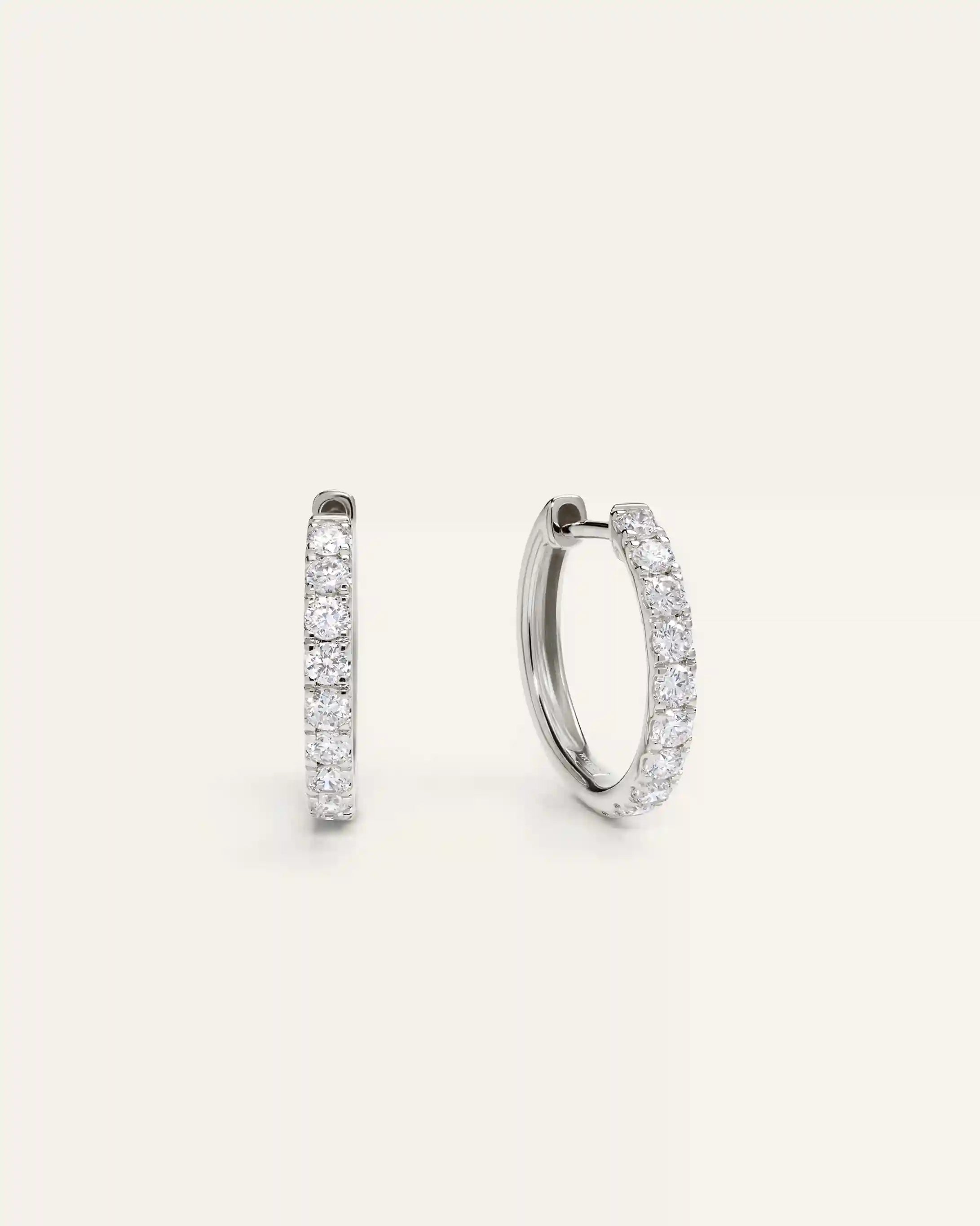 14K Gold Lab Grown Diamond Huggies