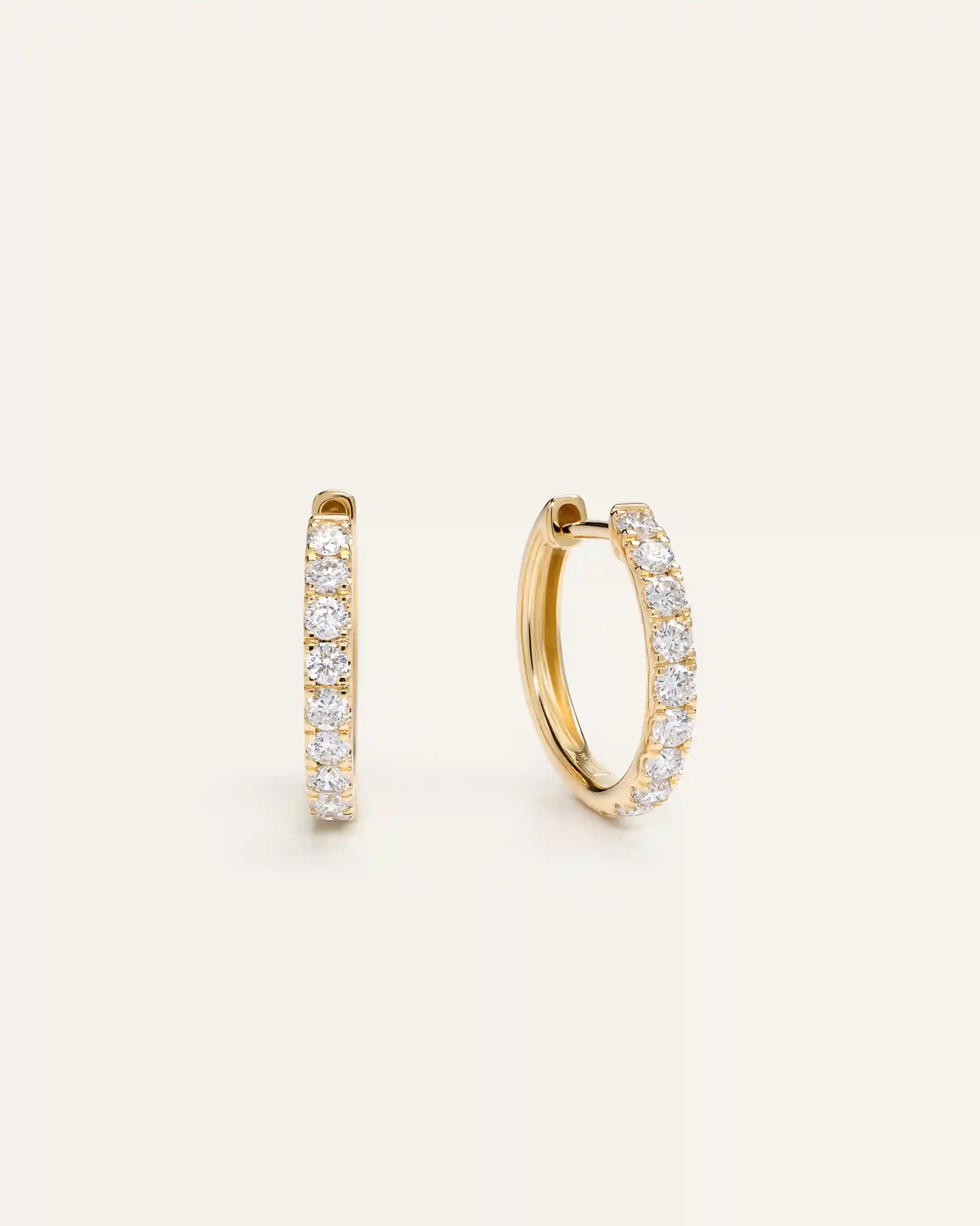 14K Gold Lab Grown Diamond Huggies