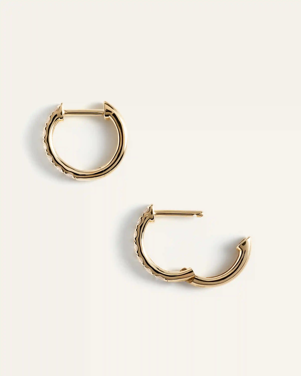14K Gold Lab Grown Diamond Huggies