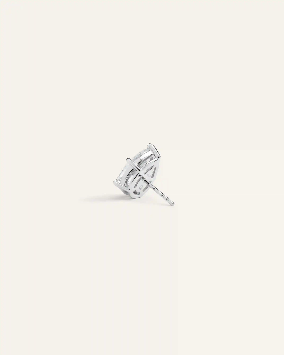 14K Gold Lab Grown Diamond Statement Pear Studs - 6ctw