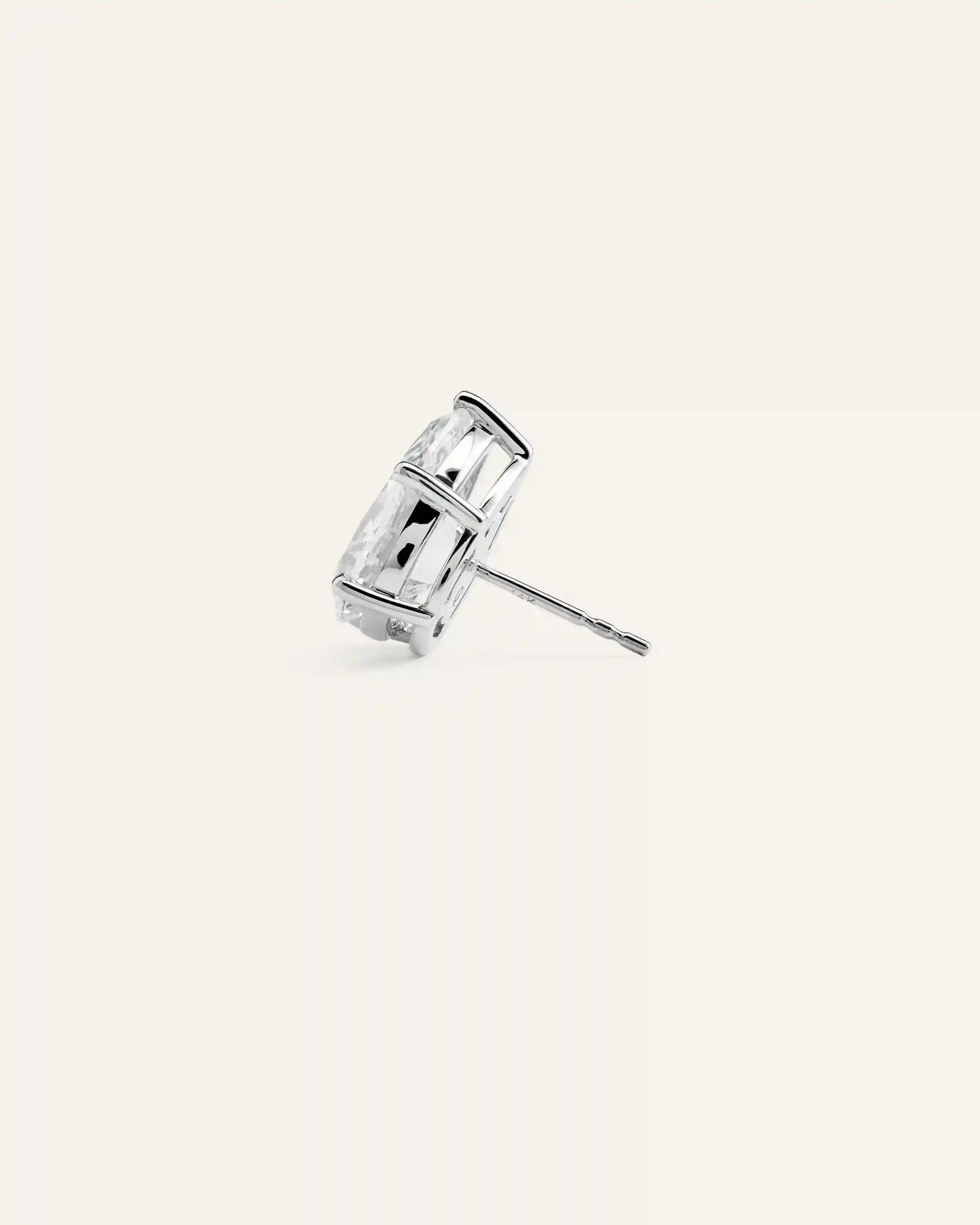 14K Gold Lab Grown Diamond Statement Pear Studs - 8ctw