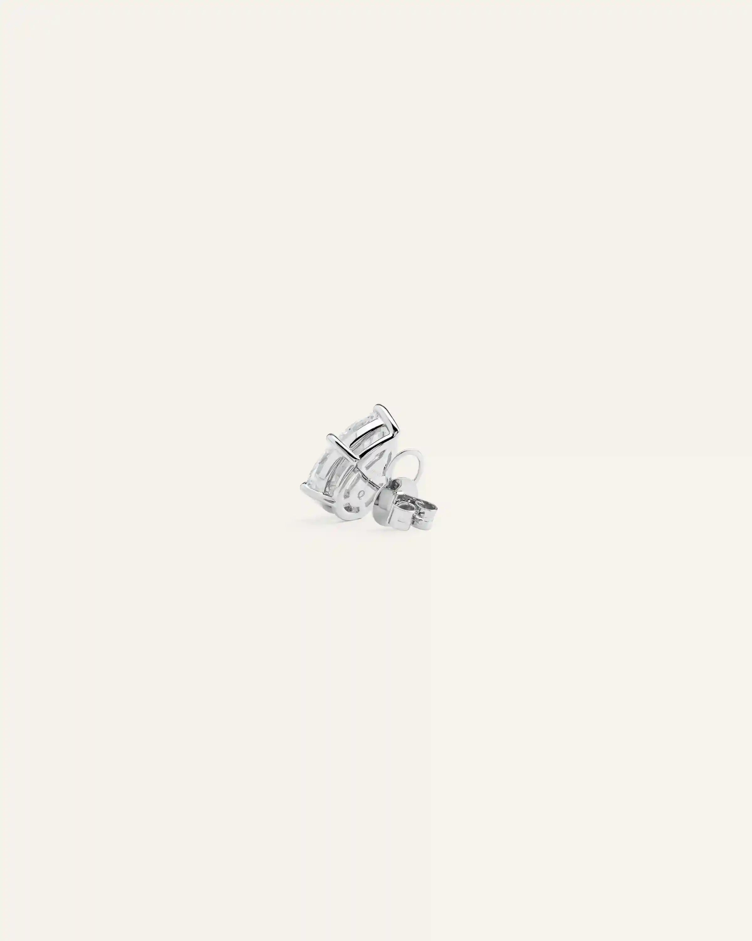 14K Gold Lab Grown Diamond Statement Pear Studs - 8ctw