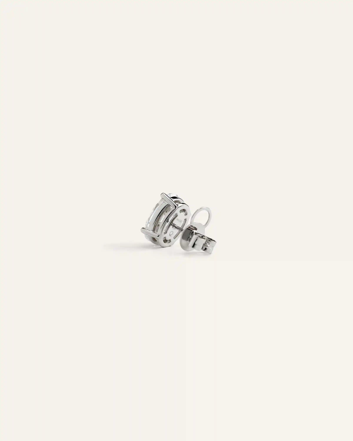 14K Gold Lab Grown Diamond Statement Oval Studs - 6ctw