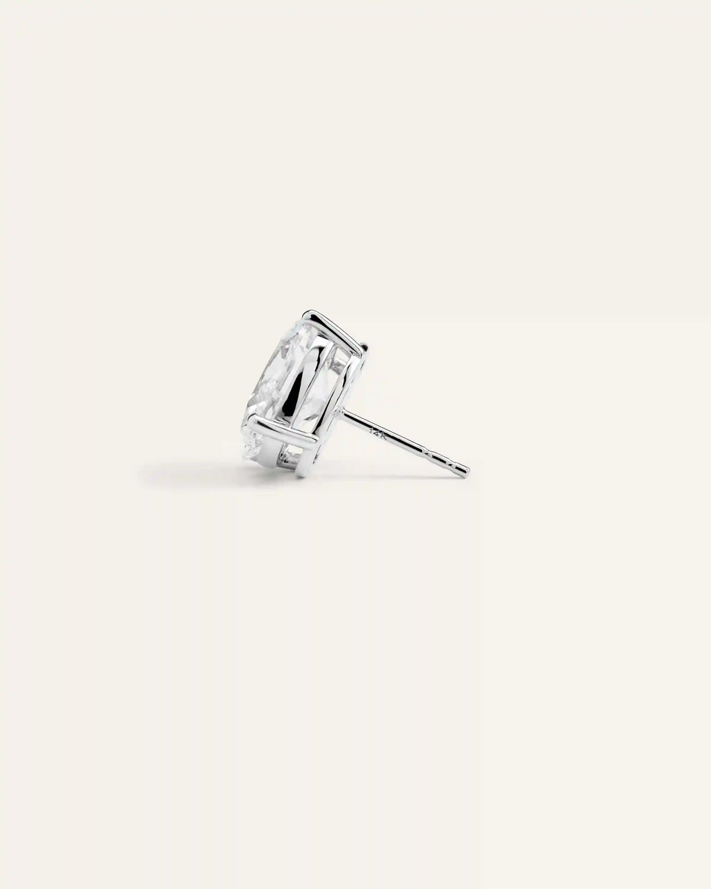14K Gold Lab Grown Diamond Statement Oval Studs - 8ctw