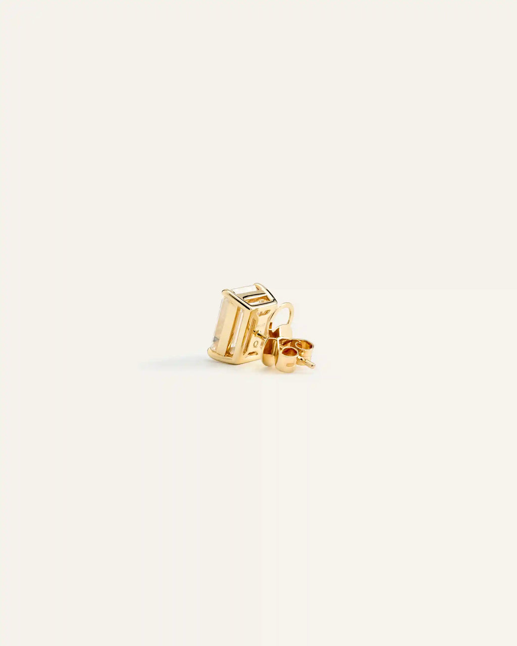 14K Gold Lab Grown Diamond Statement Emerald Studs - 8ctw
