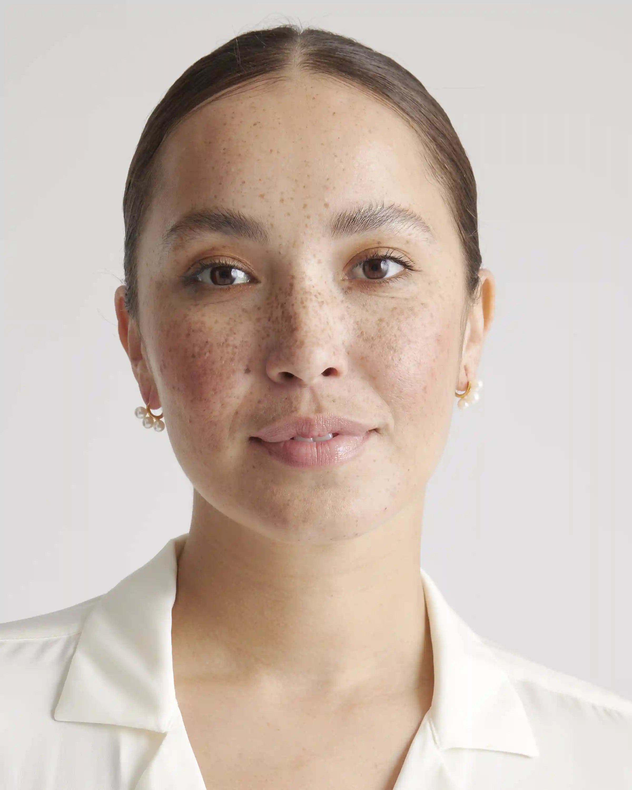 Triple Freshwater Pearl Hoops