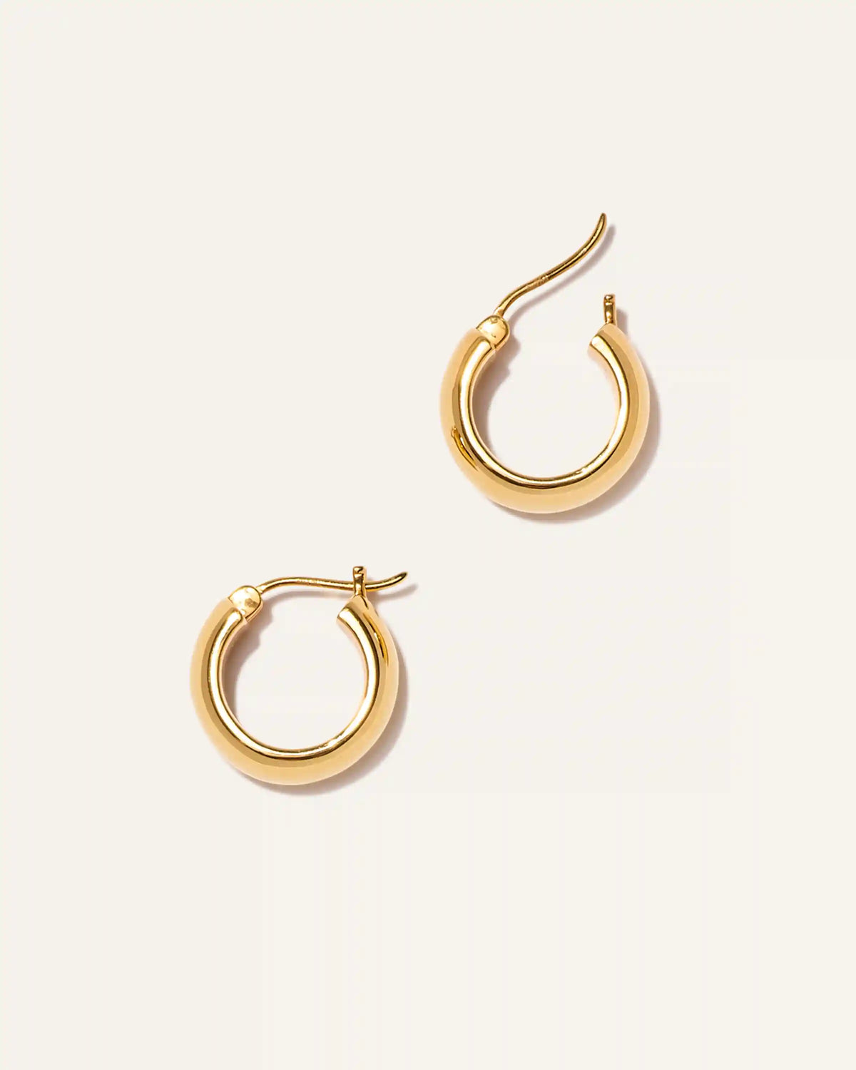 14K Gold Wide Huggies
