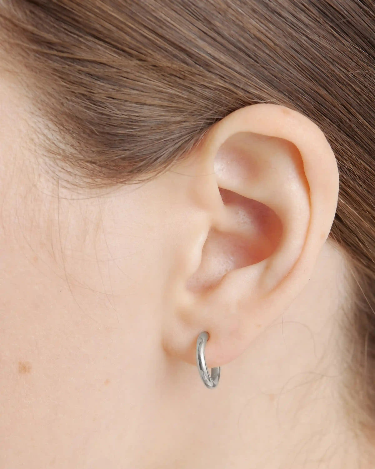 14K Gold Half Huggie Hoops