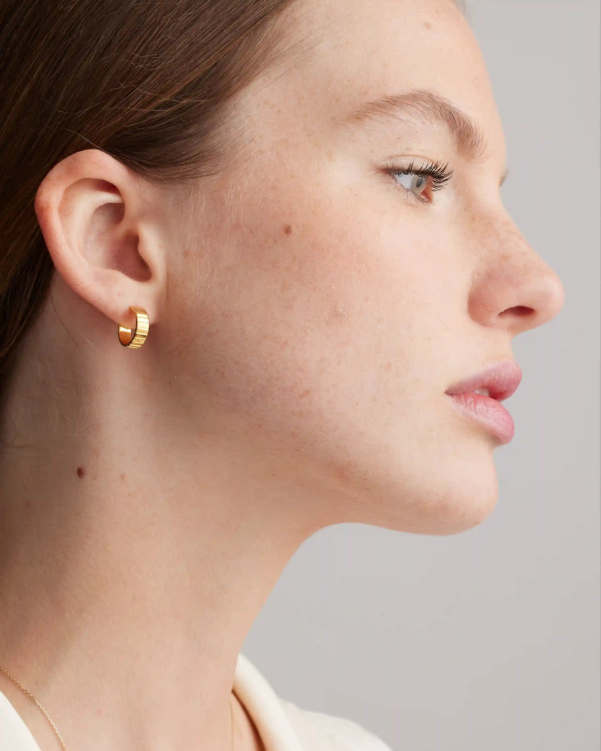 Ridge Half Huggie Hoops