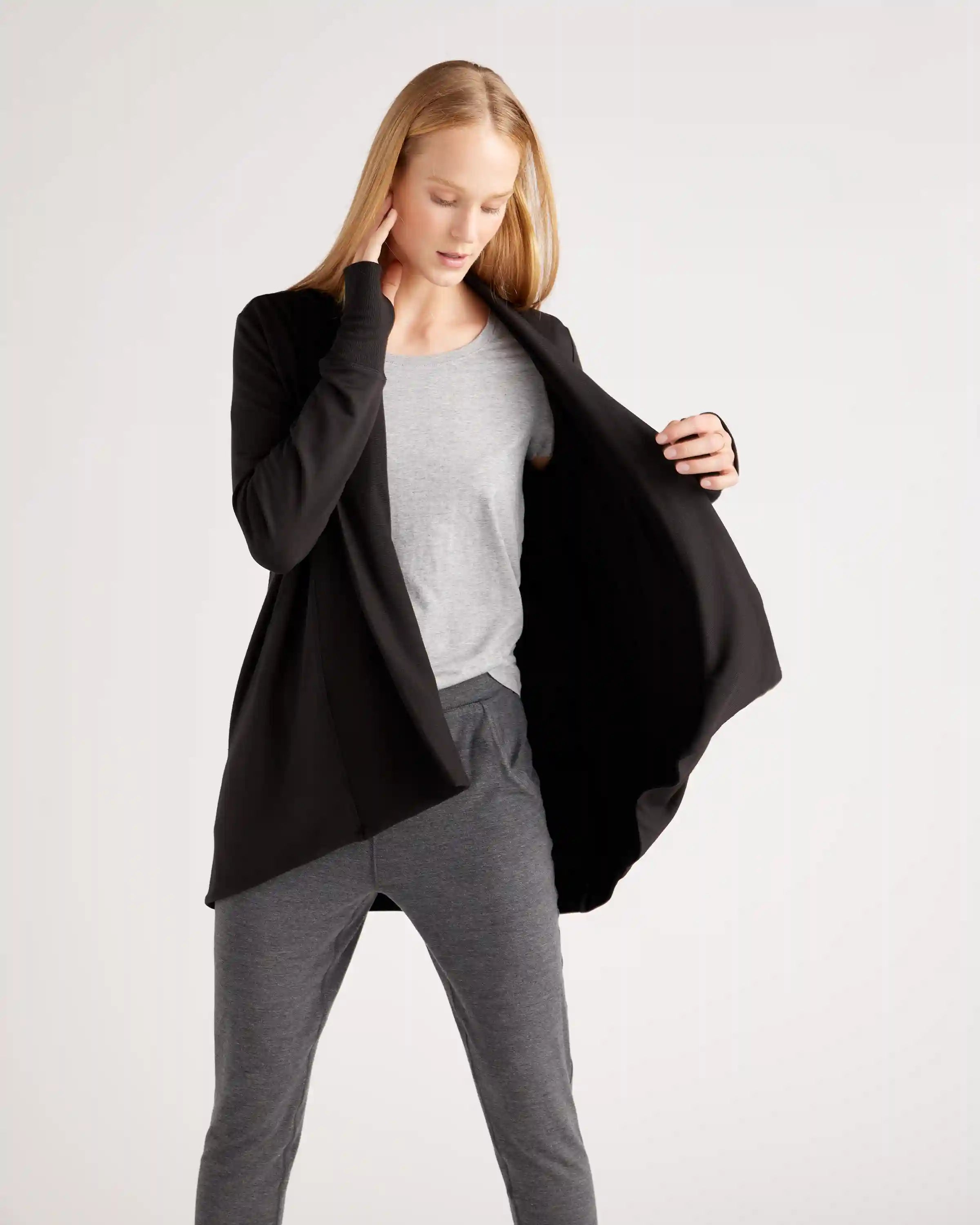 French Terry Modal Cardigan