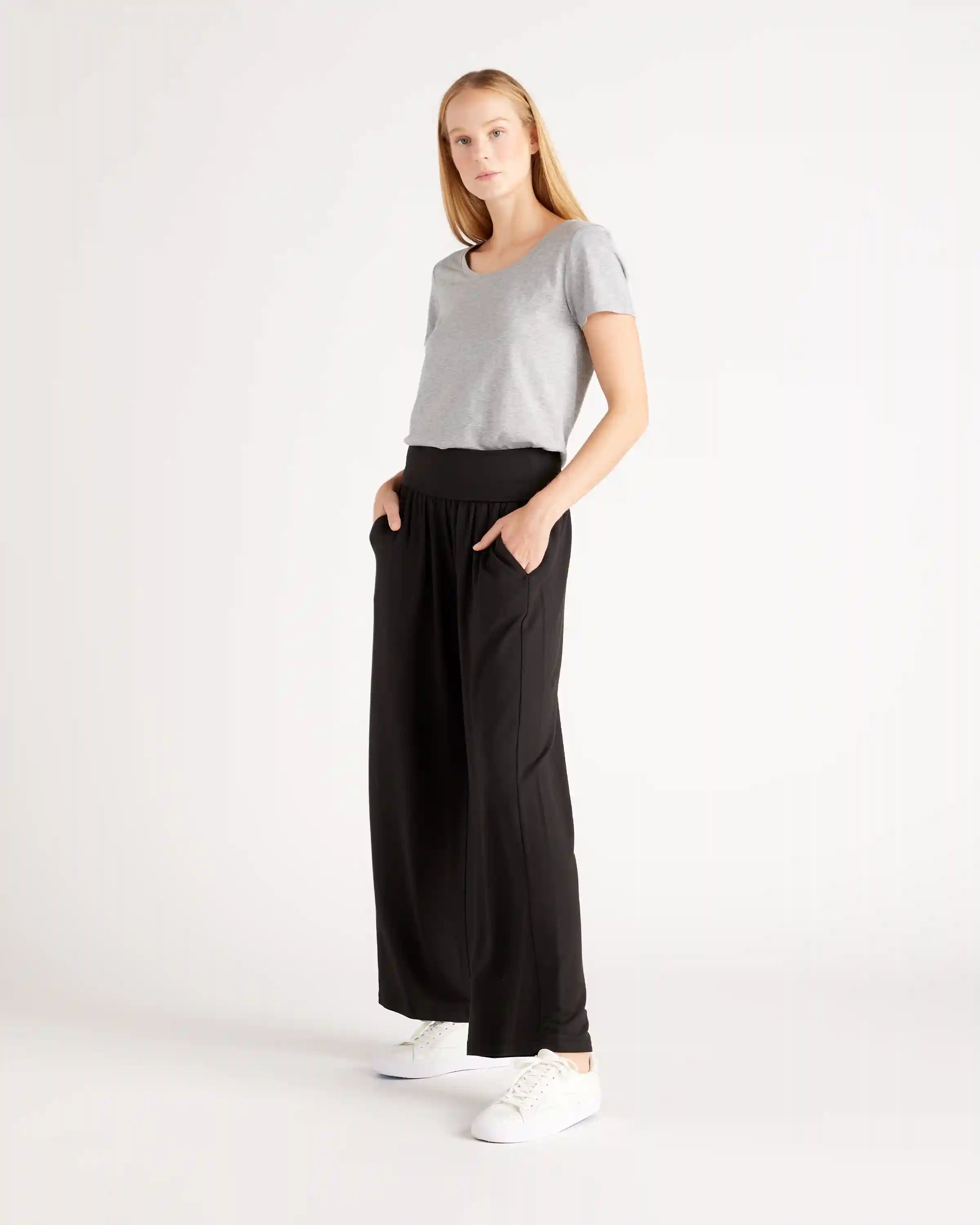 French Terry Modal Wide Leg Pants