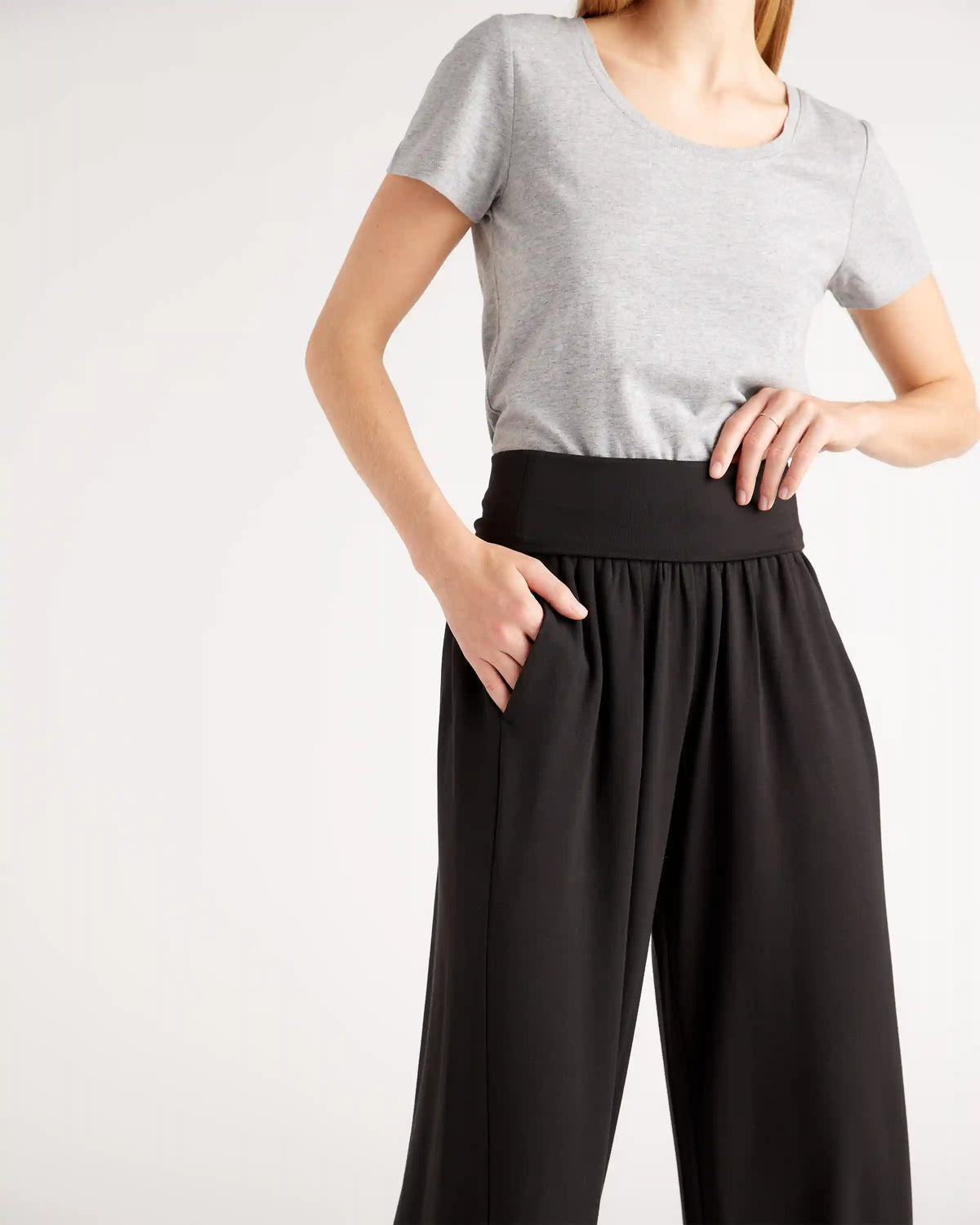 French Terry Modal Wide Leg Pants