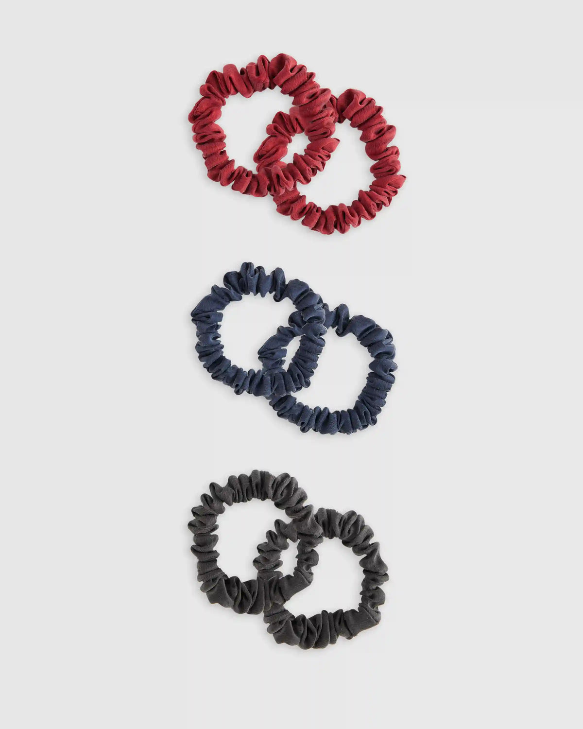 100% Washable Silk Skinny Scrunchies