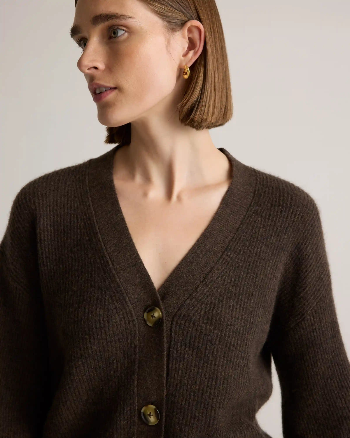 Baby Alpaca-Wool Cropped Cardigan