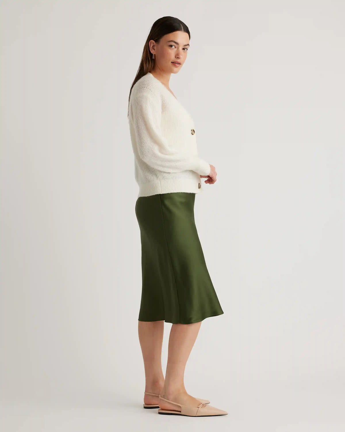 Baby Alpaca-Wool Cropped Cardigan